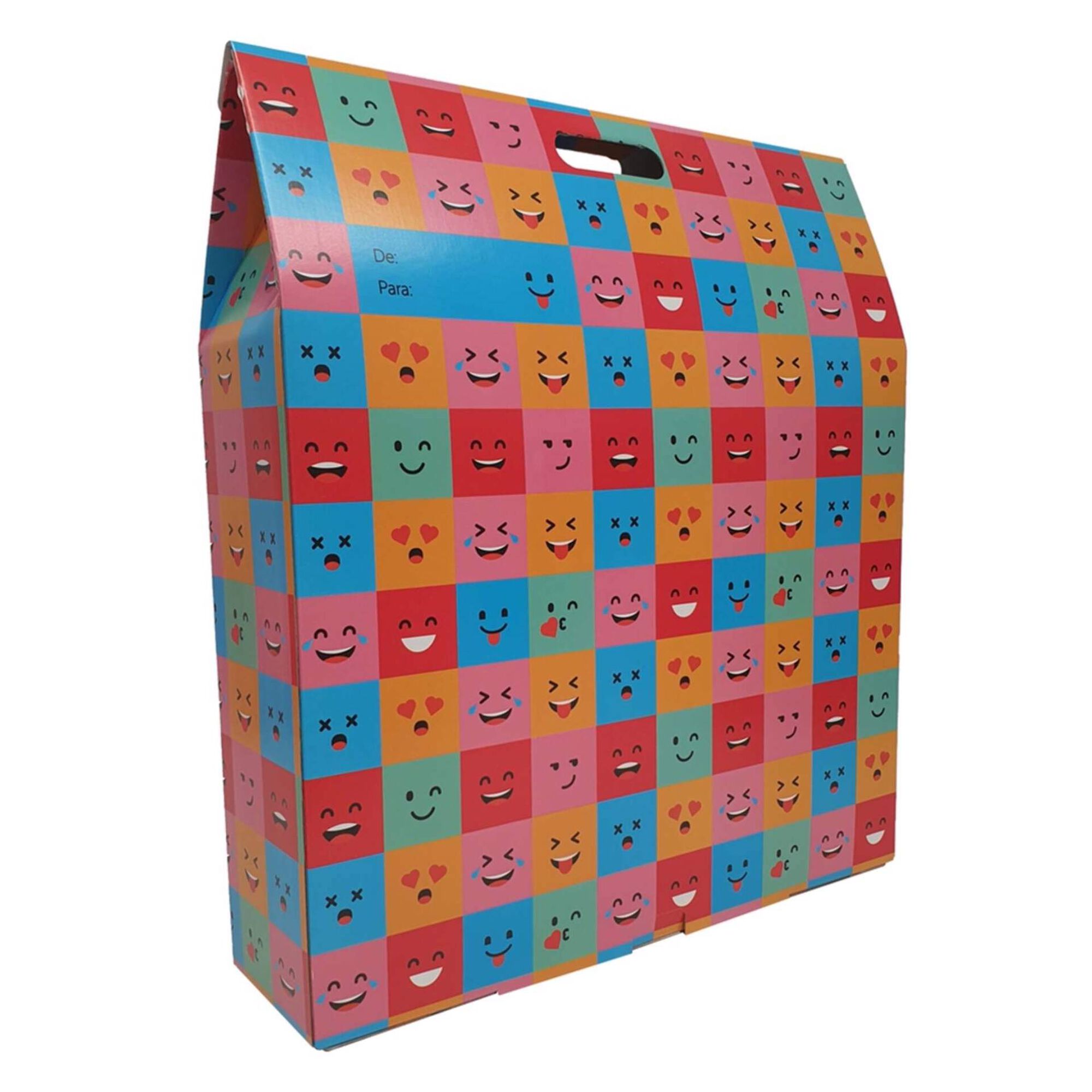 Embrulho Caras Felizes - Envelope em Cartão Grande 60x53x10cm