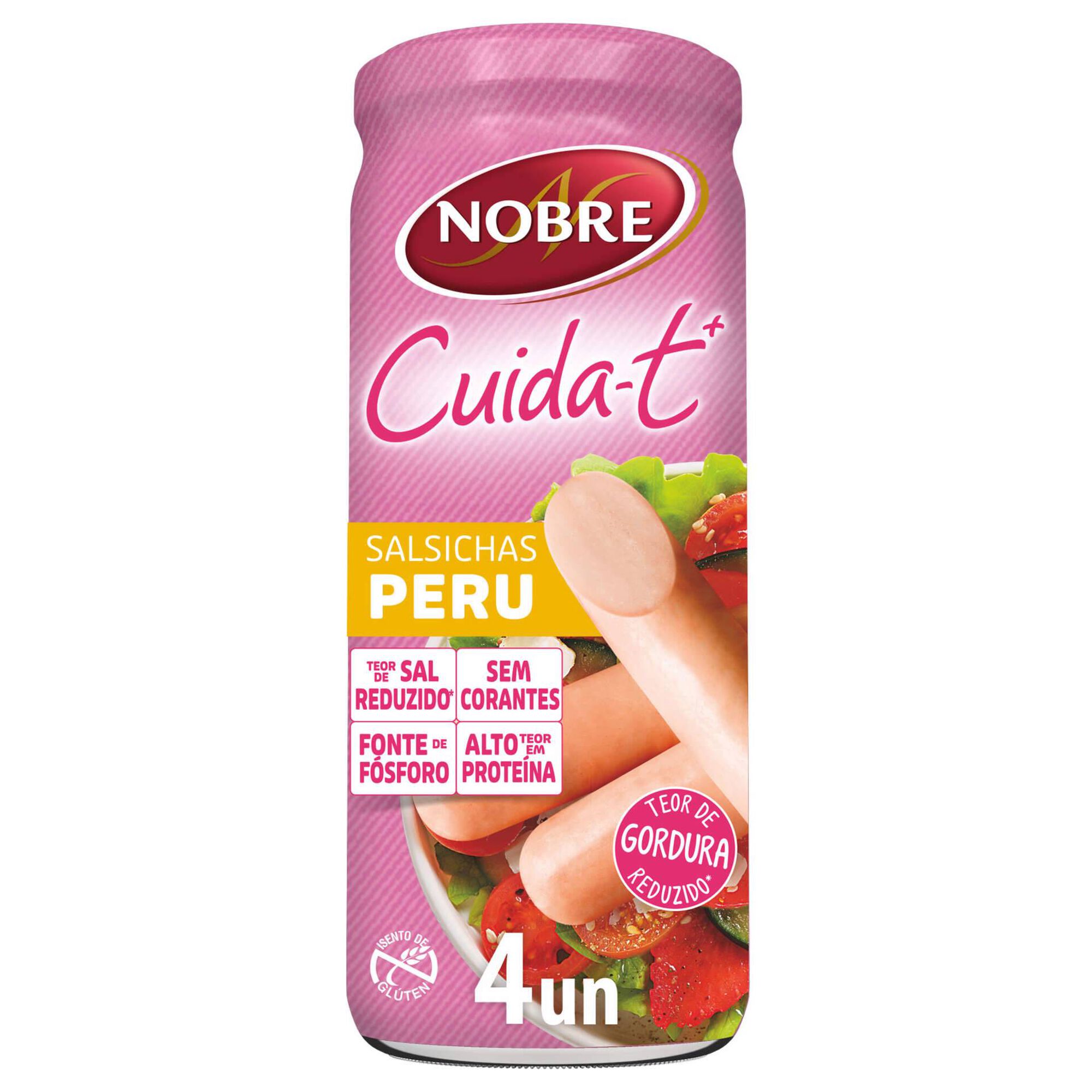 Salsichas de Peru Cuida-t+ Frasco 4 un sem Glúten