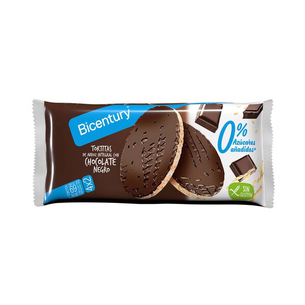Tortitas de Chocolate Negro sem Glúten Bicentury