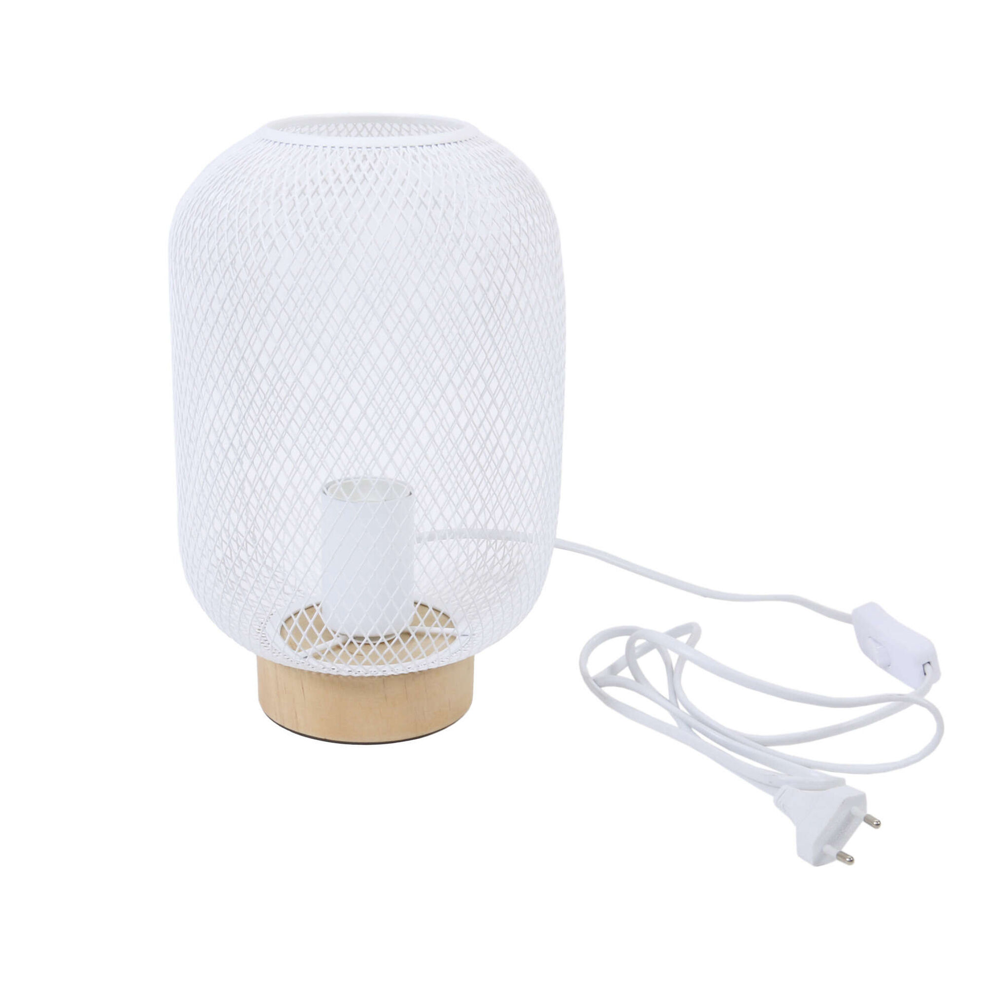 Candeeiro de Mesa Metal Branco Agustina