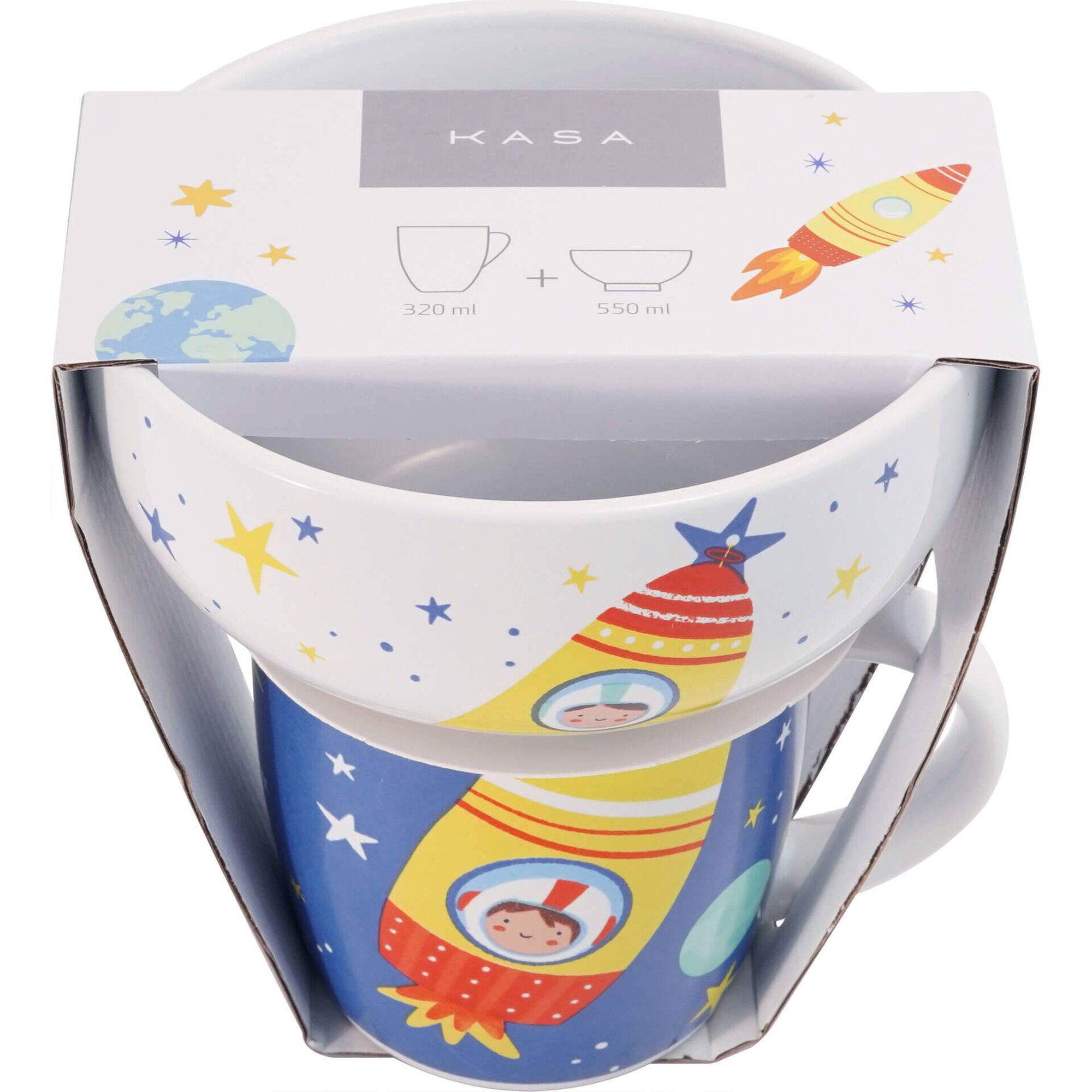 Conjunto Caneca 320ml e Taça 530ml Foguetão Conjunto Caneca 320ml e Taça 530ml Foguetão