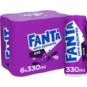 Refrigerante com G&aacute;s em Lata Uva sem A&ccedil;&uacute;car Fanta