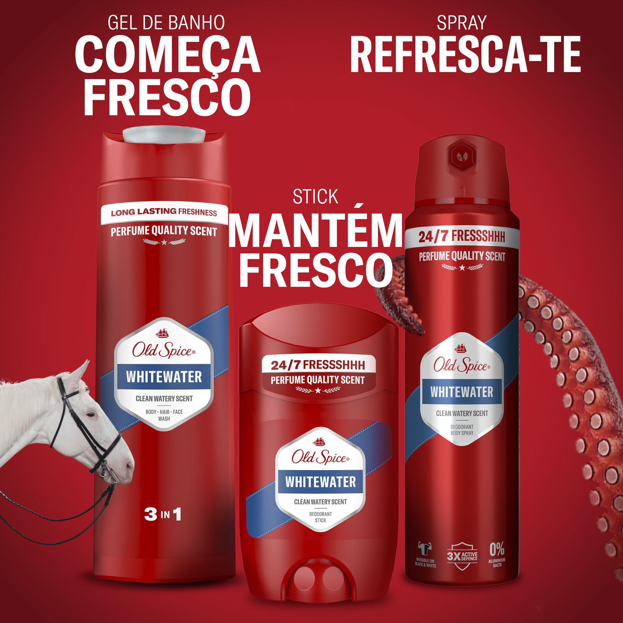 Gel de Banho 3 em 1 Whitewater