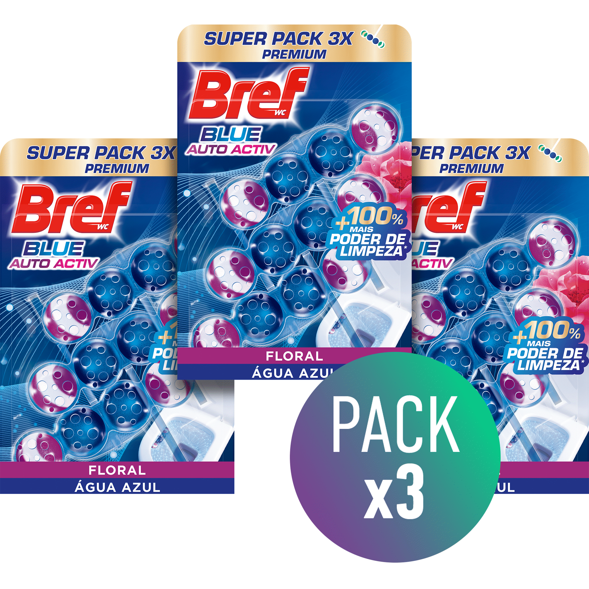 Bloco Sanit&aacute;rio Power Activ Floral Bref