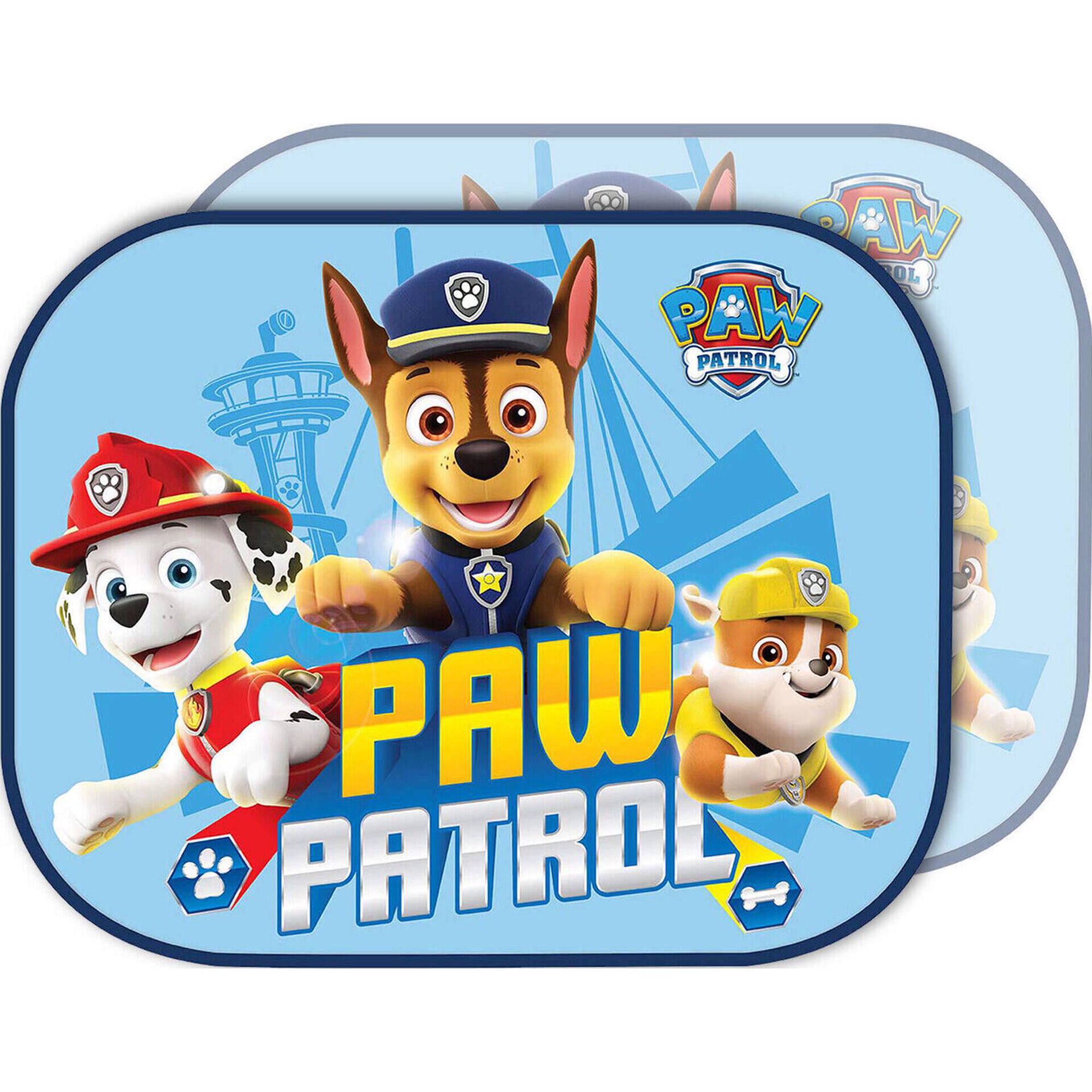 Conjunto 2 Cortinas Sol Auto Patrulha Pata