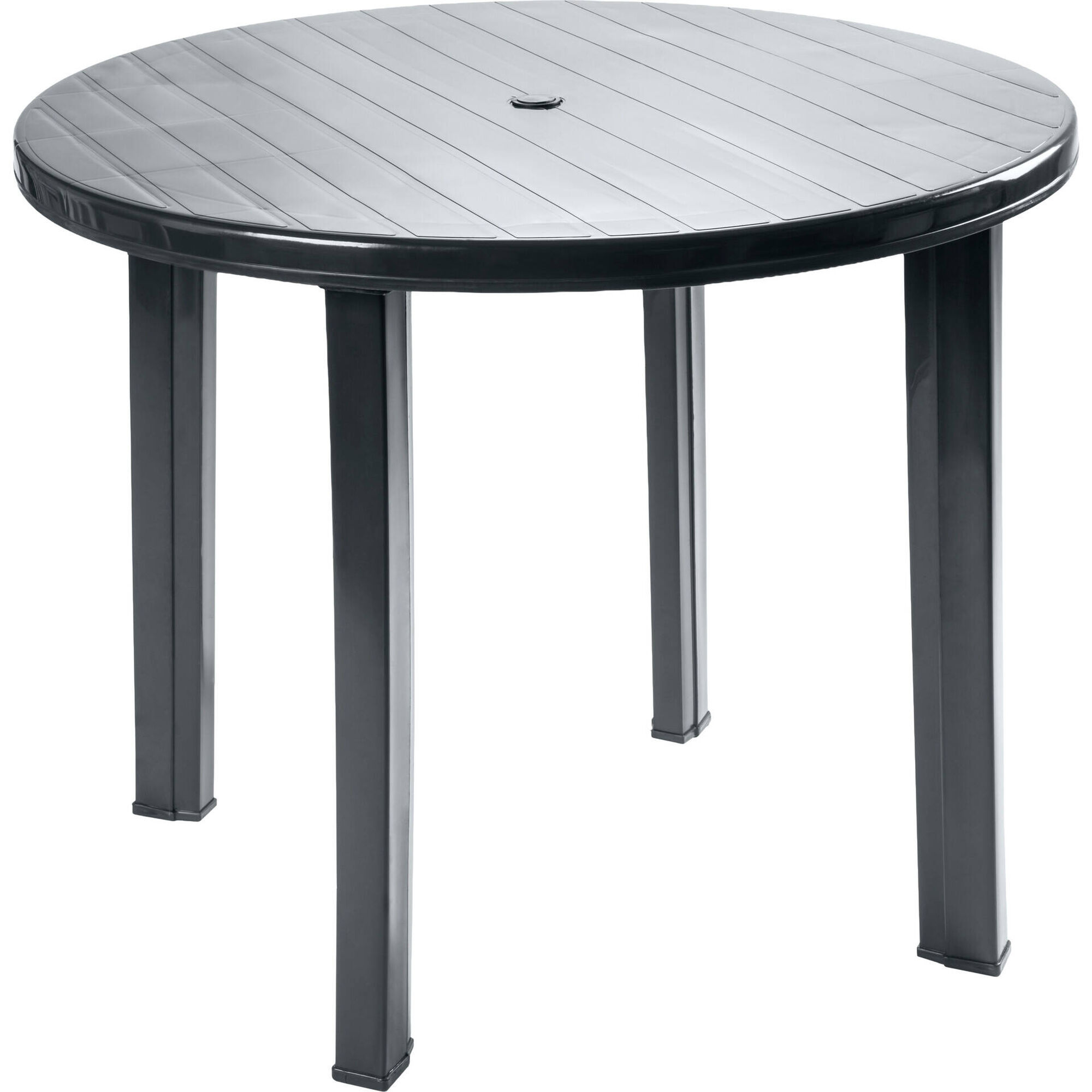 Mesa Resina Redonda 90cm Antracite Viana Joluce