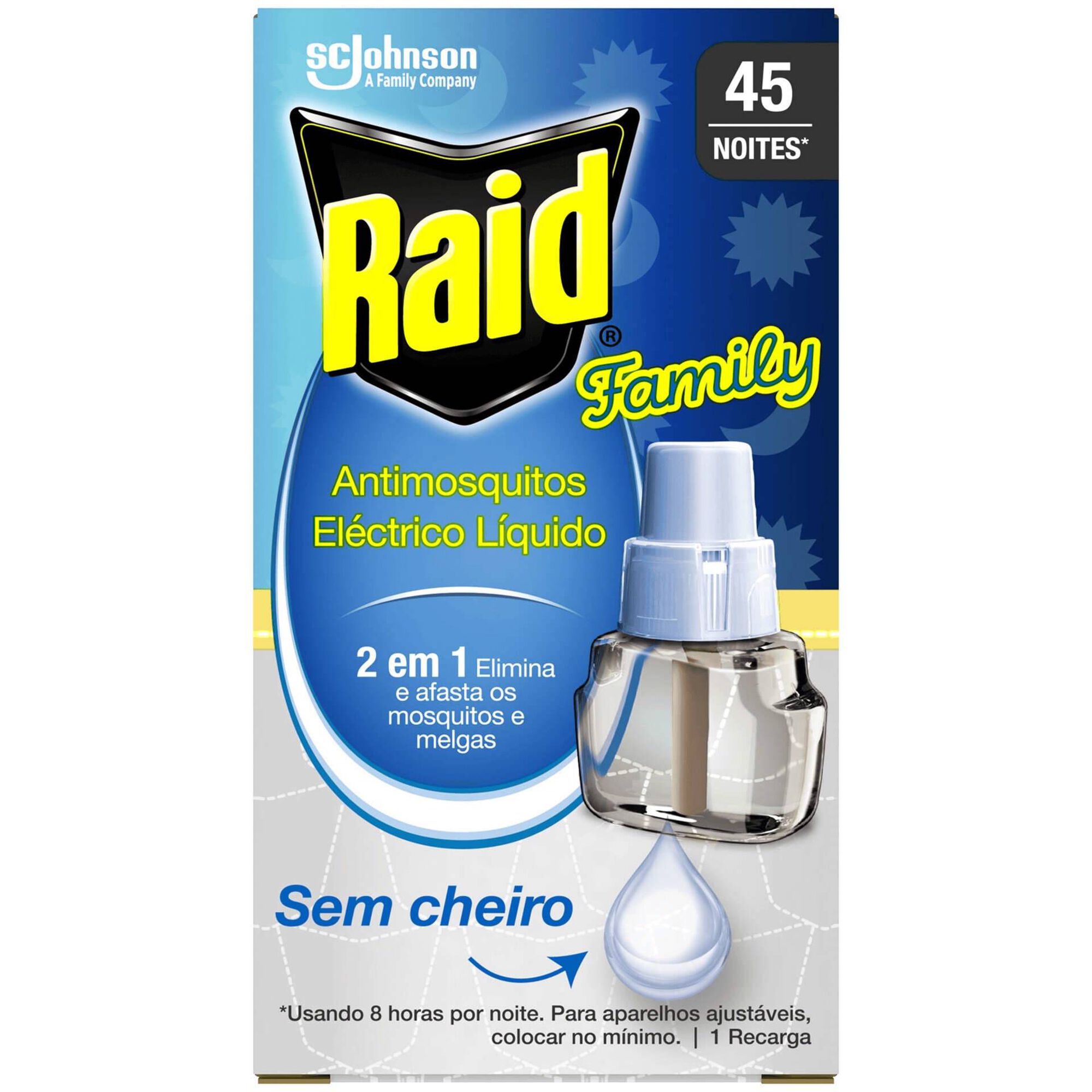 Inseticida Elétrico Recarga Melgas e Mosquitos Family