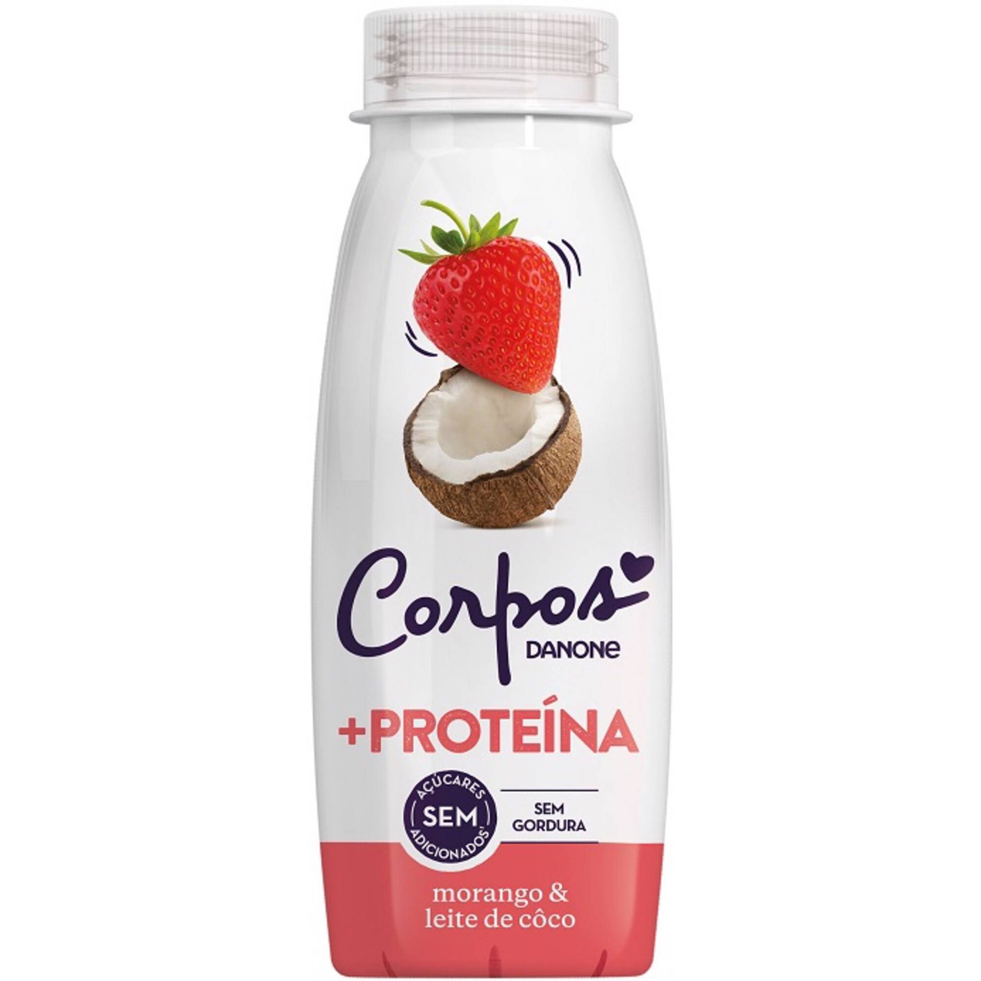 Iogurte Líquido +Proteína Morango e Leite de Coco Corpos Danone Iogurte Líquido +Proteína Morango e Leite de Coco Corpos Danone
