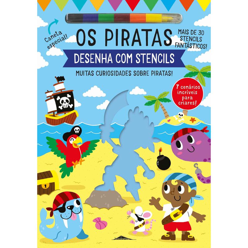 Os Piratas - Desenha com Stencils de Elizabeth Golding