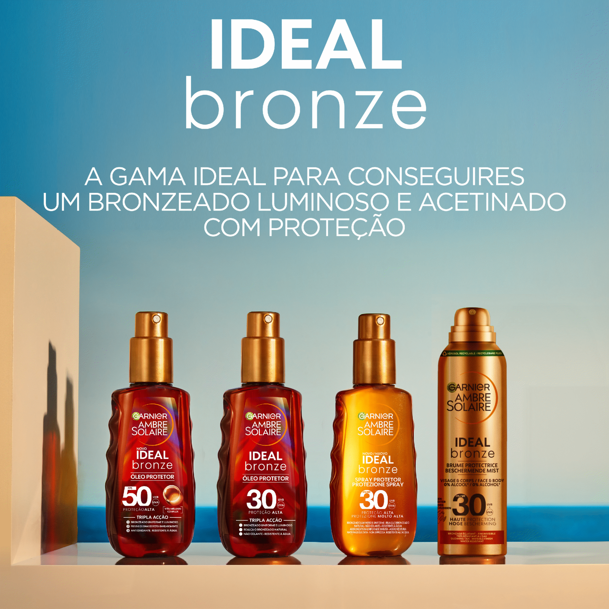 Protetor Solar Spray Ideal Bronze FPS 50 Garnier Ambre Solaire