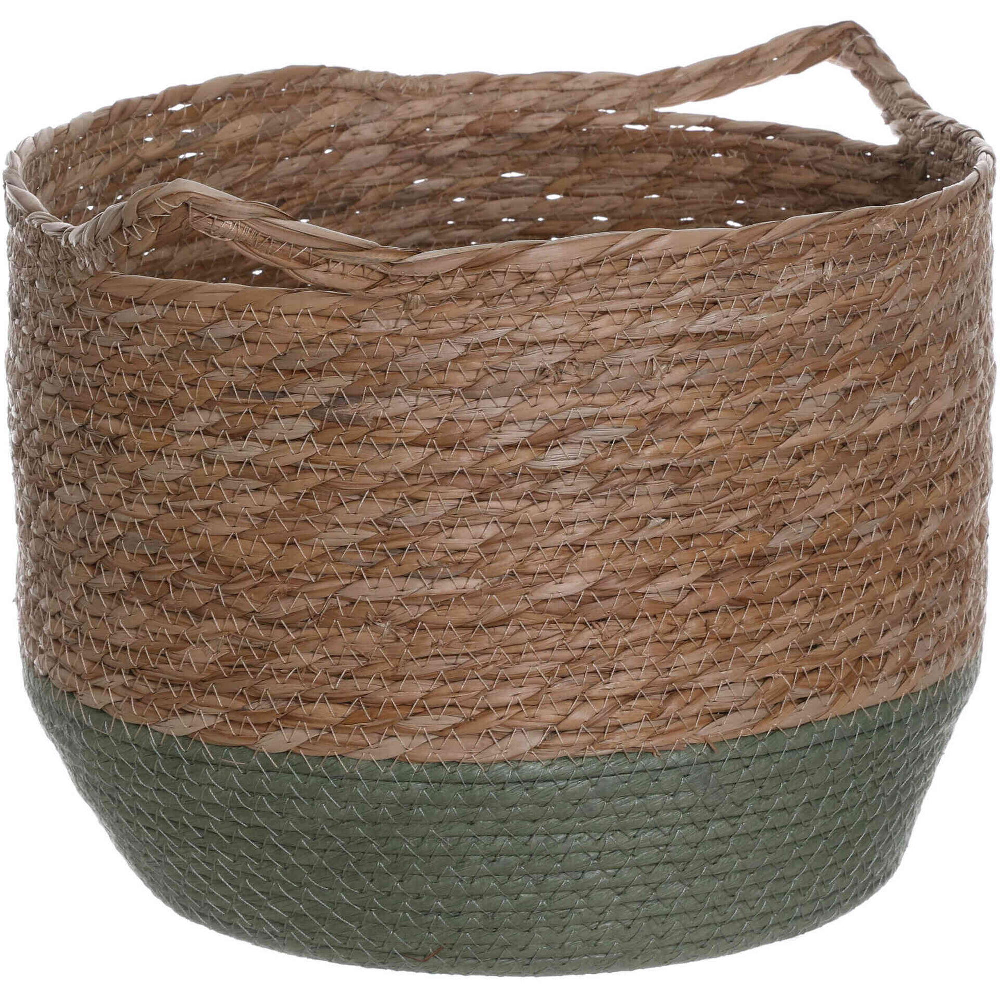 Cesto Barra Fundo Verde 30x23cm Kasa