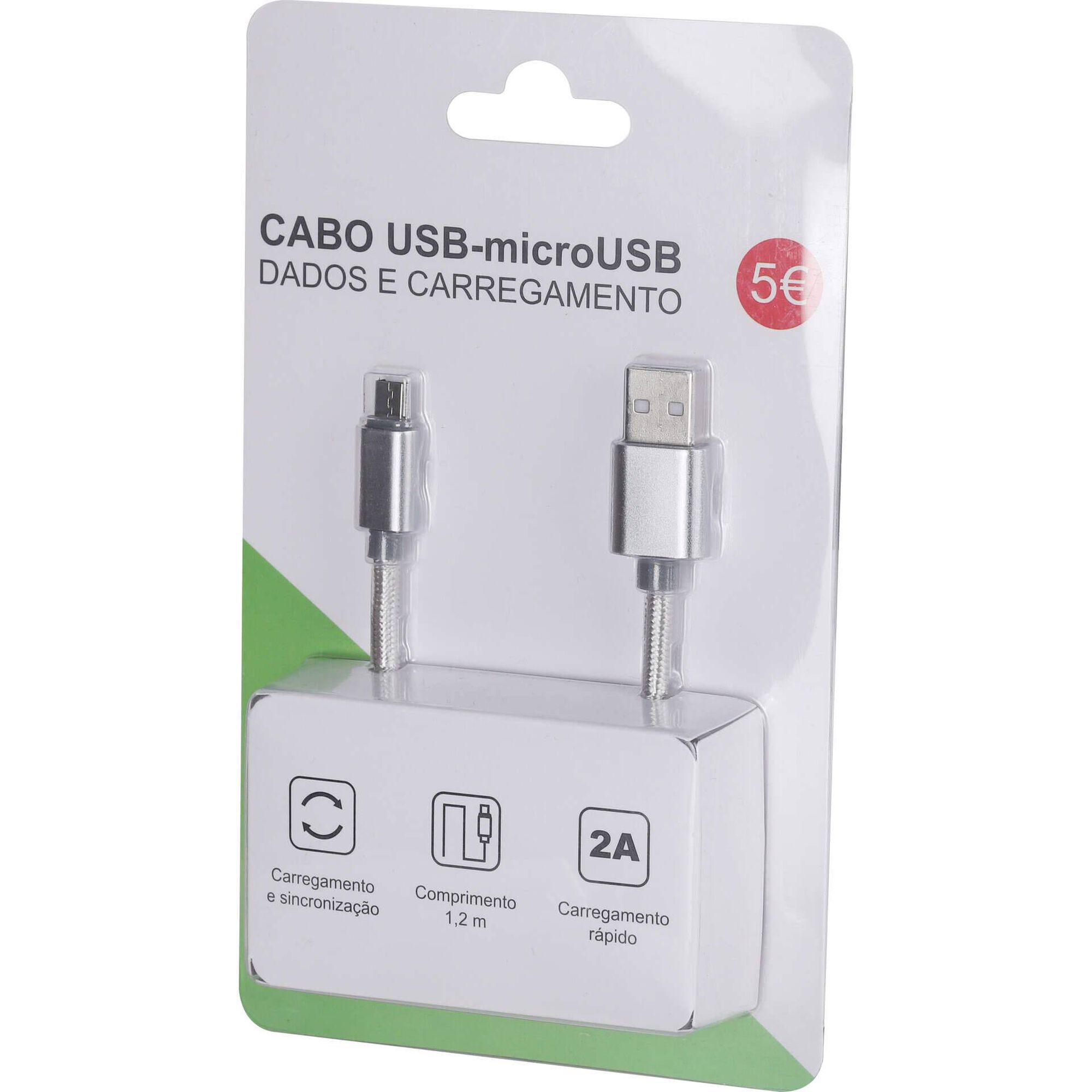 Cabo de Telem&oacute;vel 1,2m Micro USB (v&aacute;rias cores)