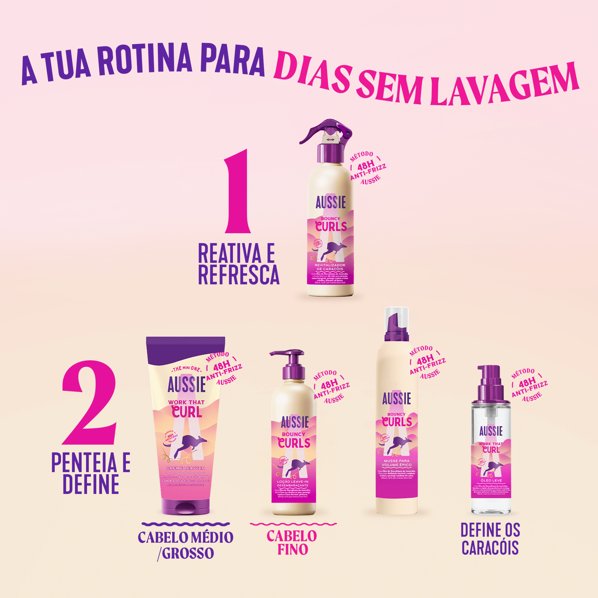 Espuma de Pentear Curls Aussie