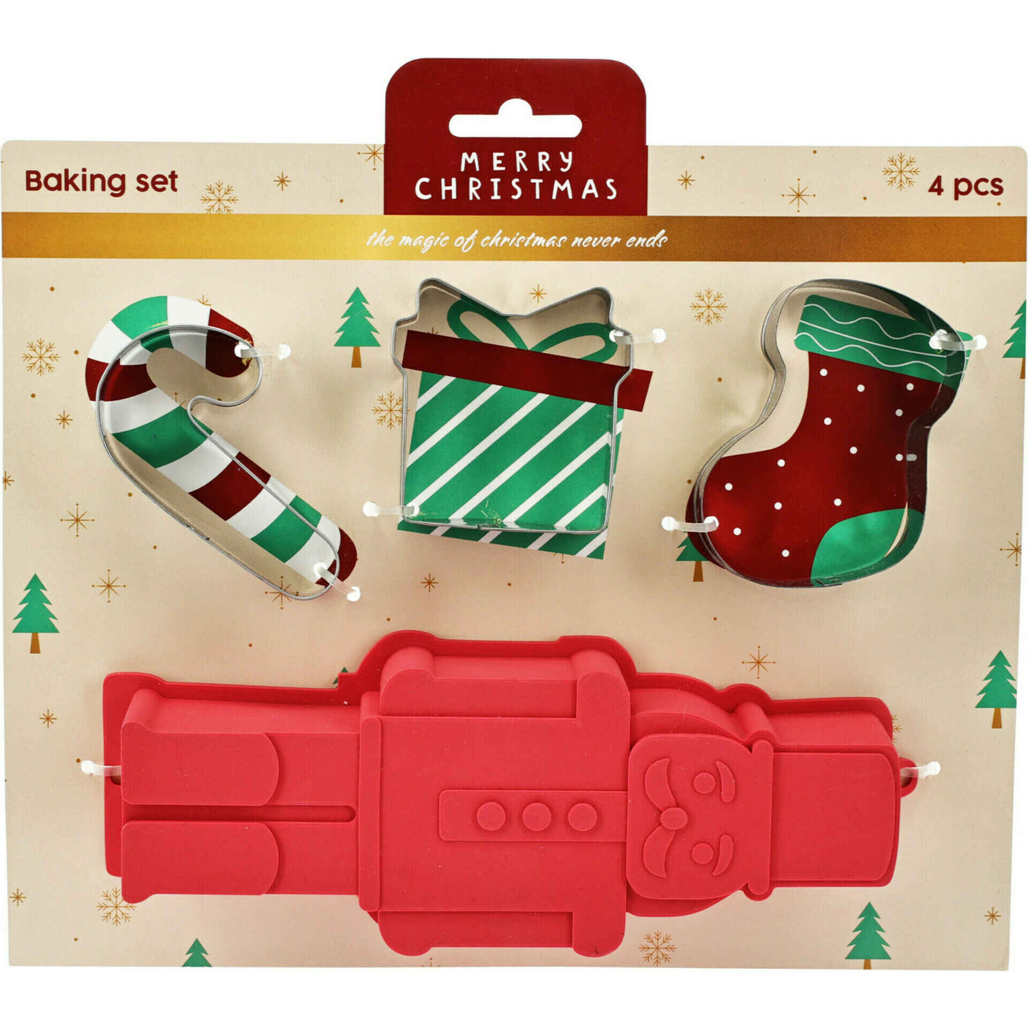 Conjunto Forma Silicone e 3 Moldes Bolachas