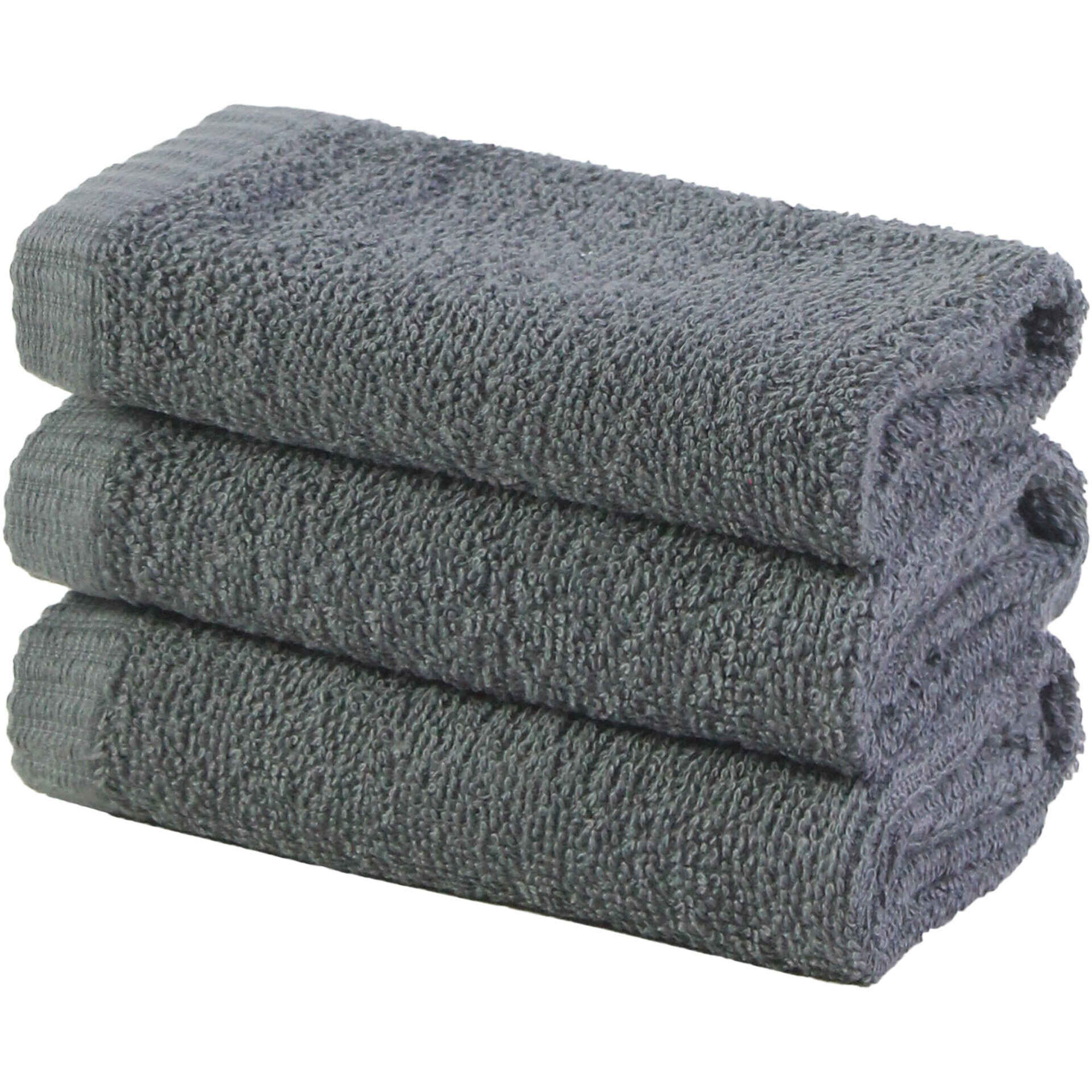 Conjunto 3 Toalhas Suave Cinza Escuro Kasa