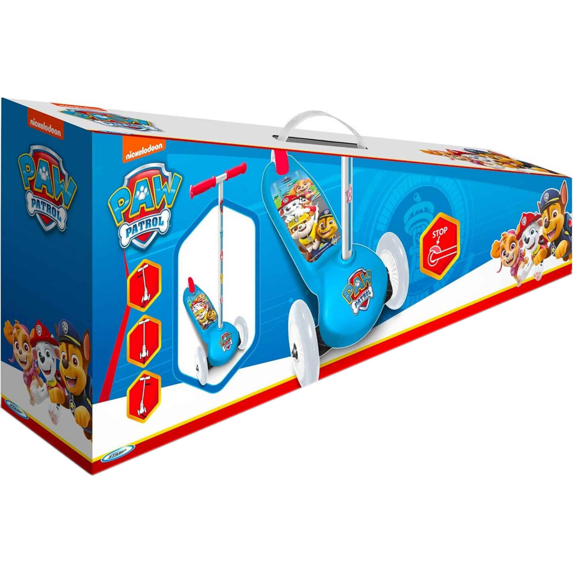 Trotinete de criança 3 Rodas Azul Patrulha Pata