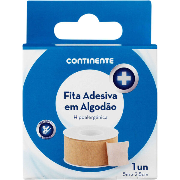 Fita Adesiva Algodão 5 m x 2,5 cm Continente