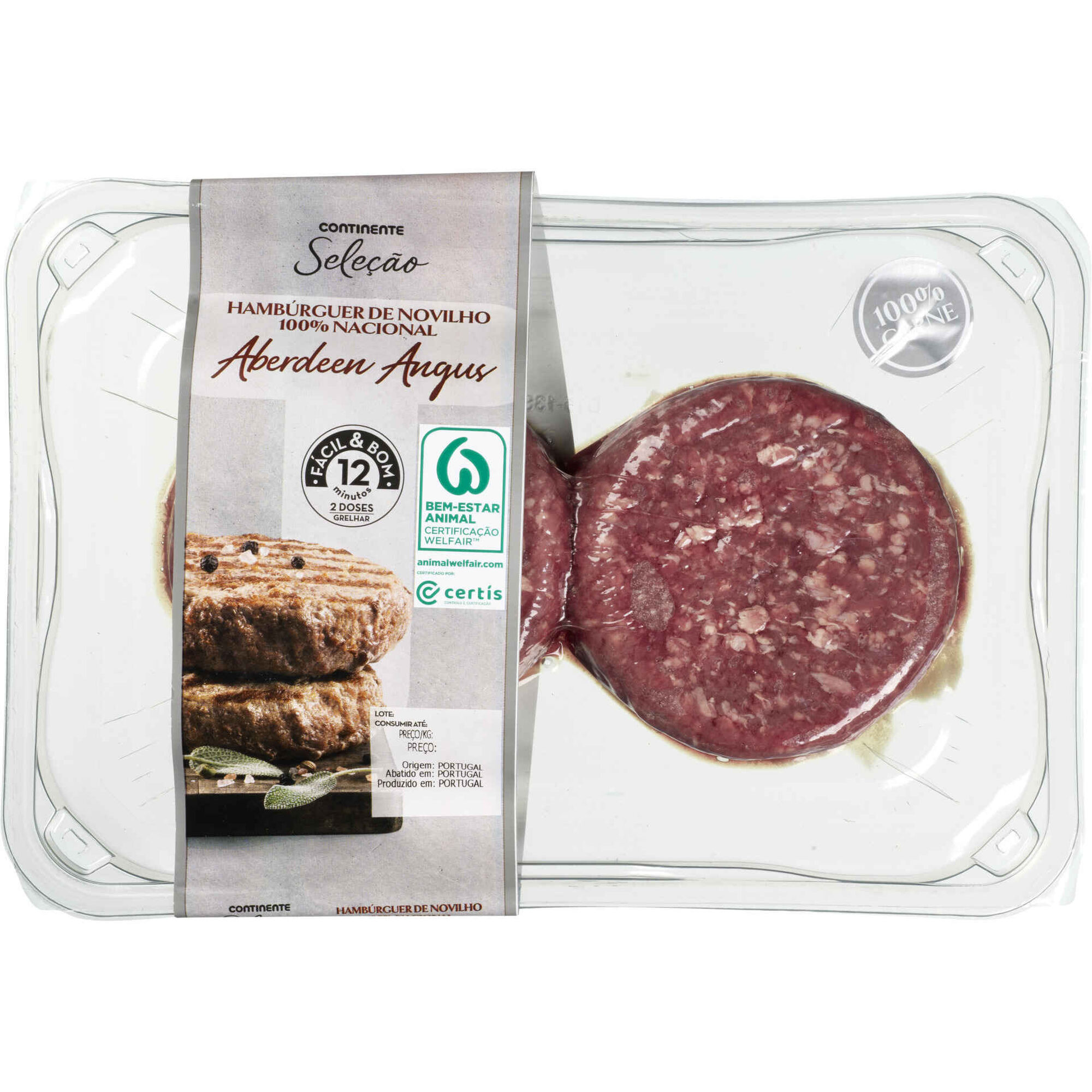 Hambúrguer 100% Carne de Novilho Angus Hambúrguer 100% Carne de Novilho Angus