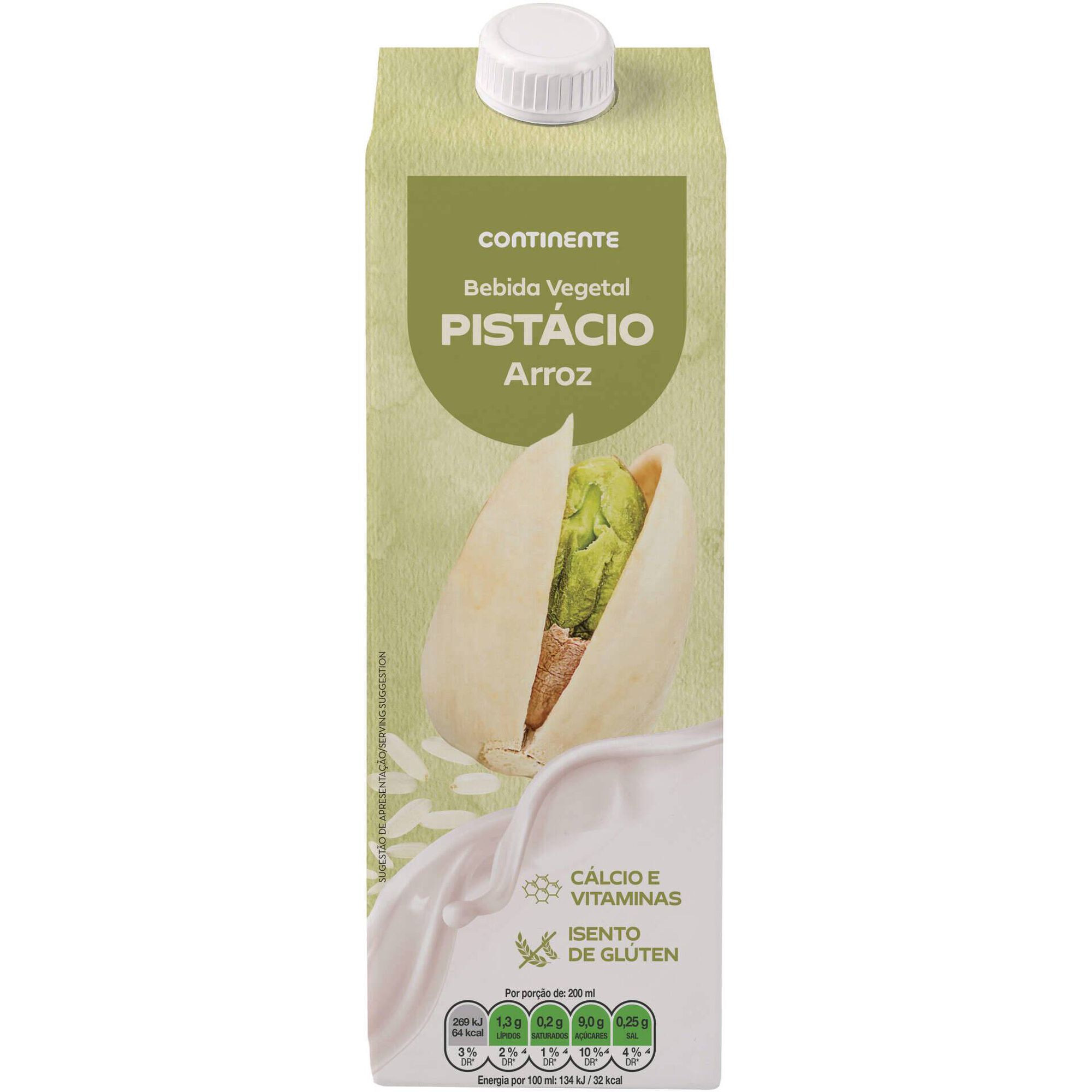 Bebida Vegetal de Arroz e Pist&aacute;cio Continente
