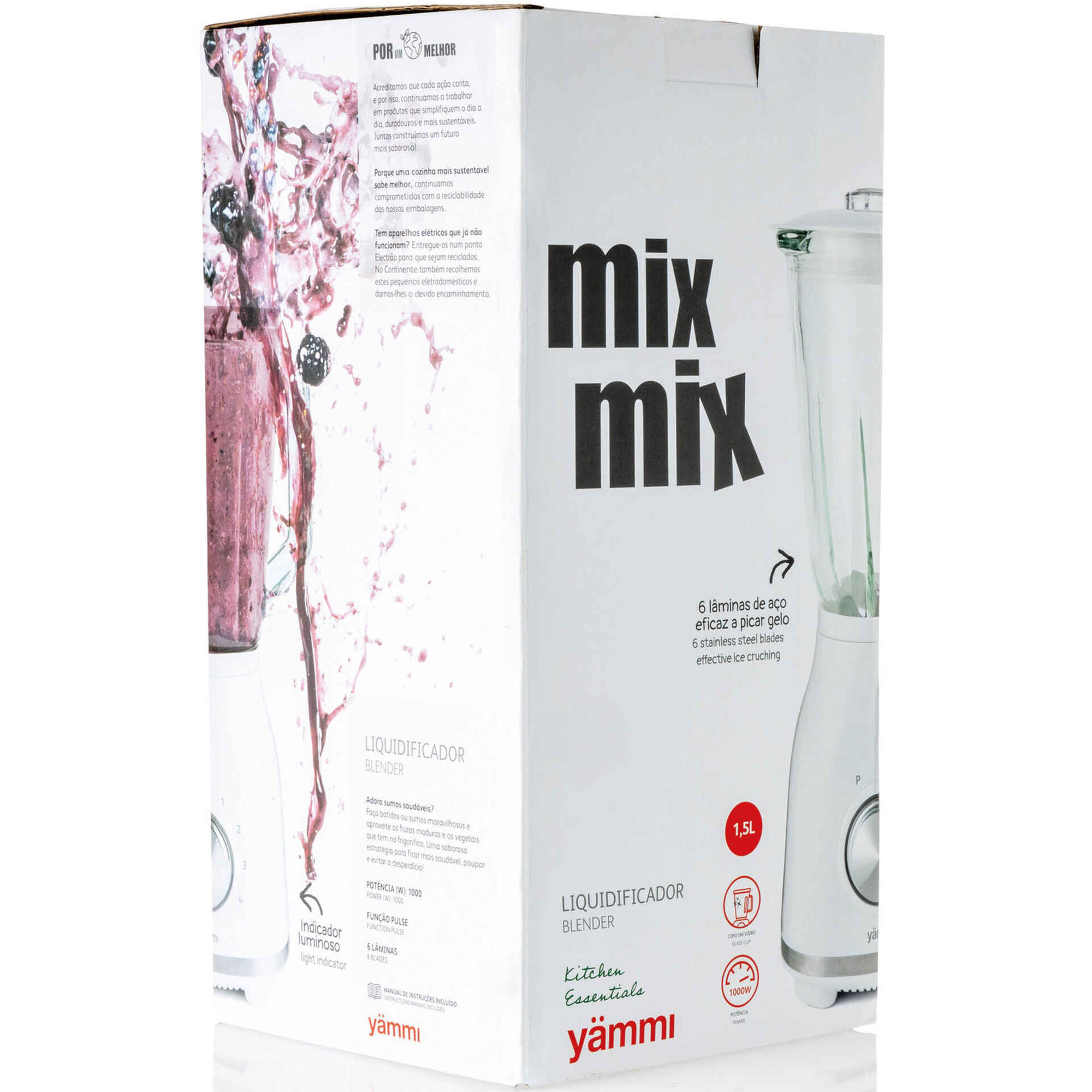 Liquidificador 1,5L Branca 1000W Liquidificador 1,5L Branca 1000W