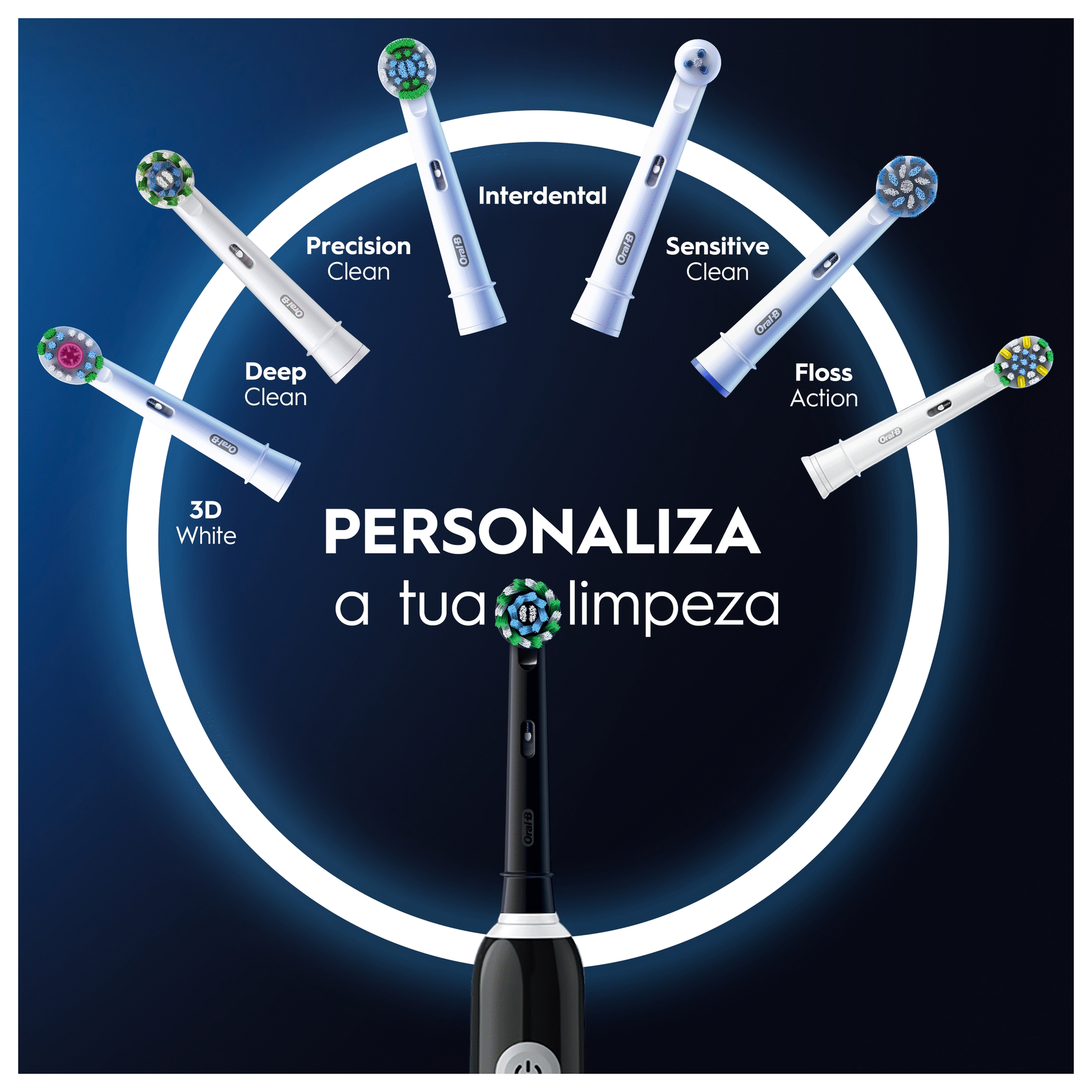 Escova de Dentes Elétrica Vitality Pro Preta Series 1