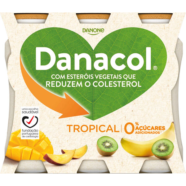 Iogurte Líquido Reduz Colesterol Frutos Exóticos Danacol Danone