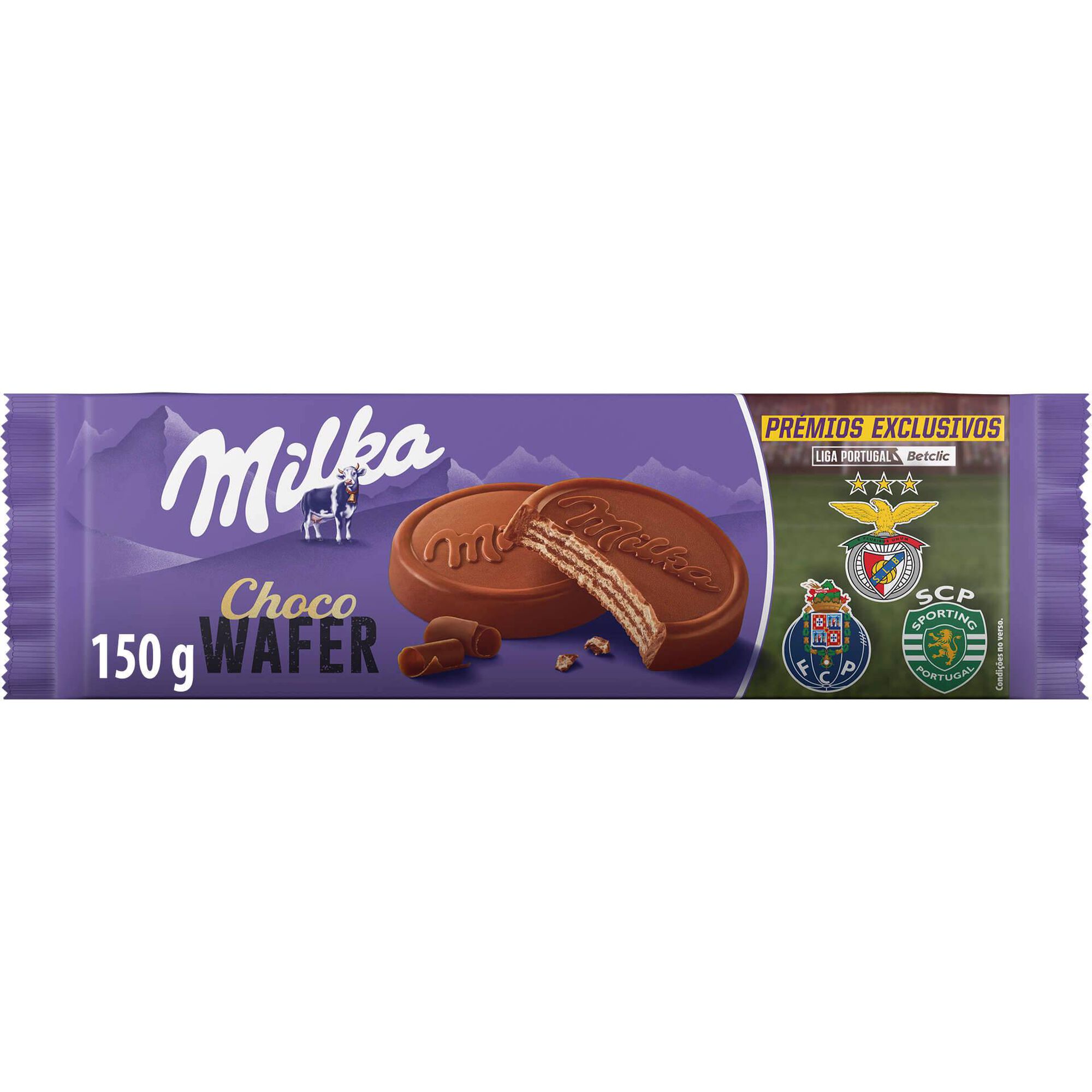 Bolachas Wafers de Chocolate de Leite Milka