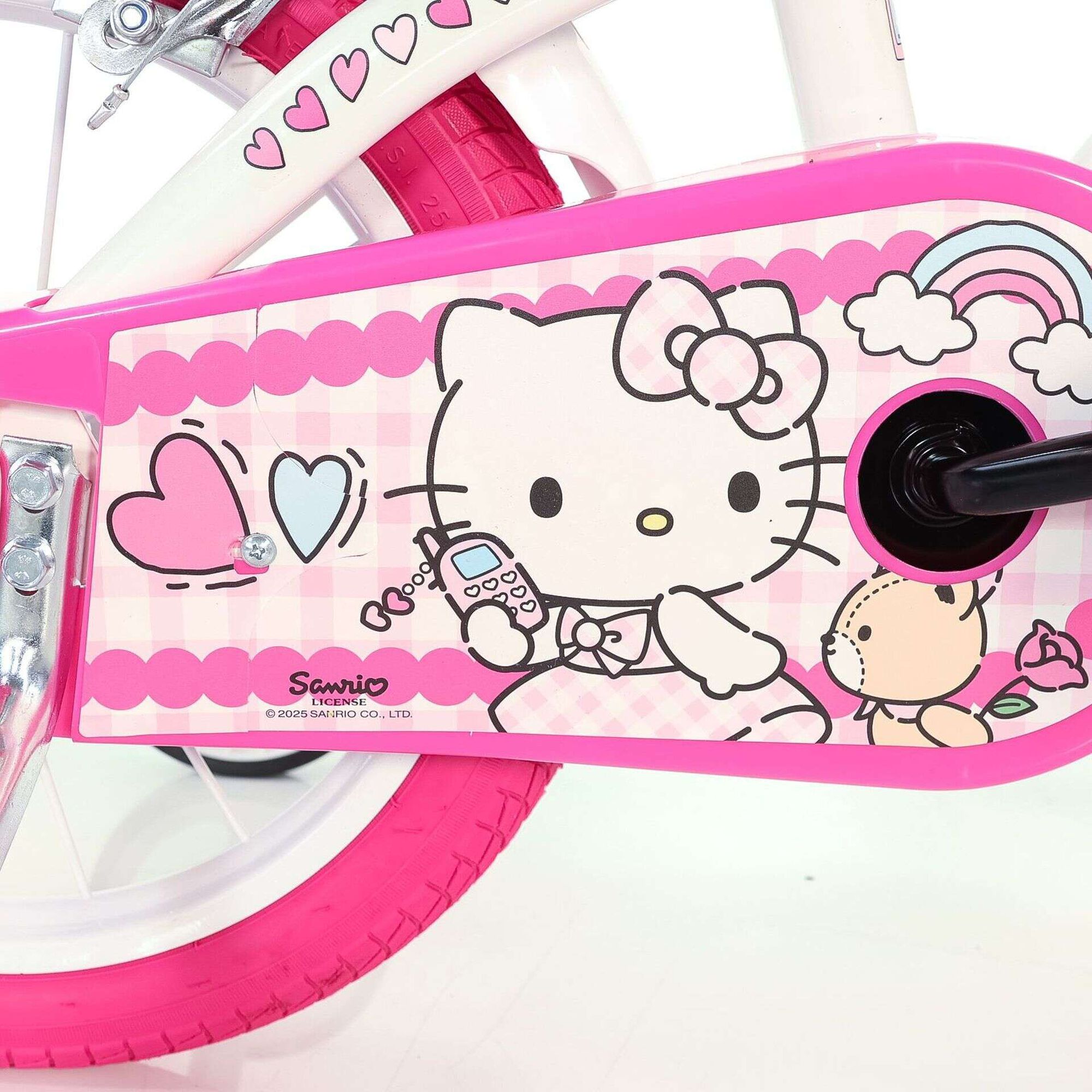 Bicicleta de Crian&ccedil;a com Cesto 16'' 5-7 Anos Hello Kitty