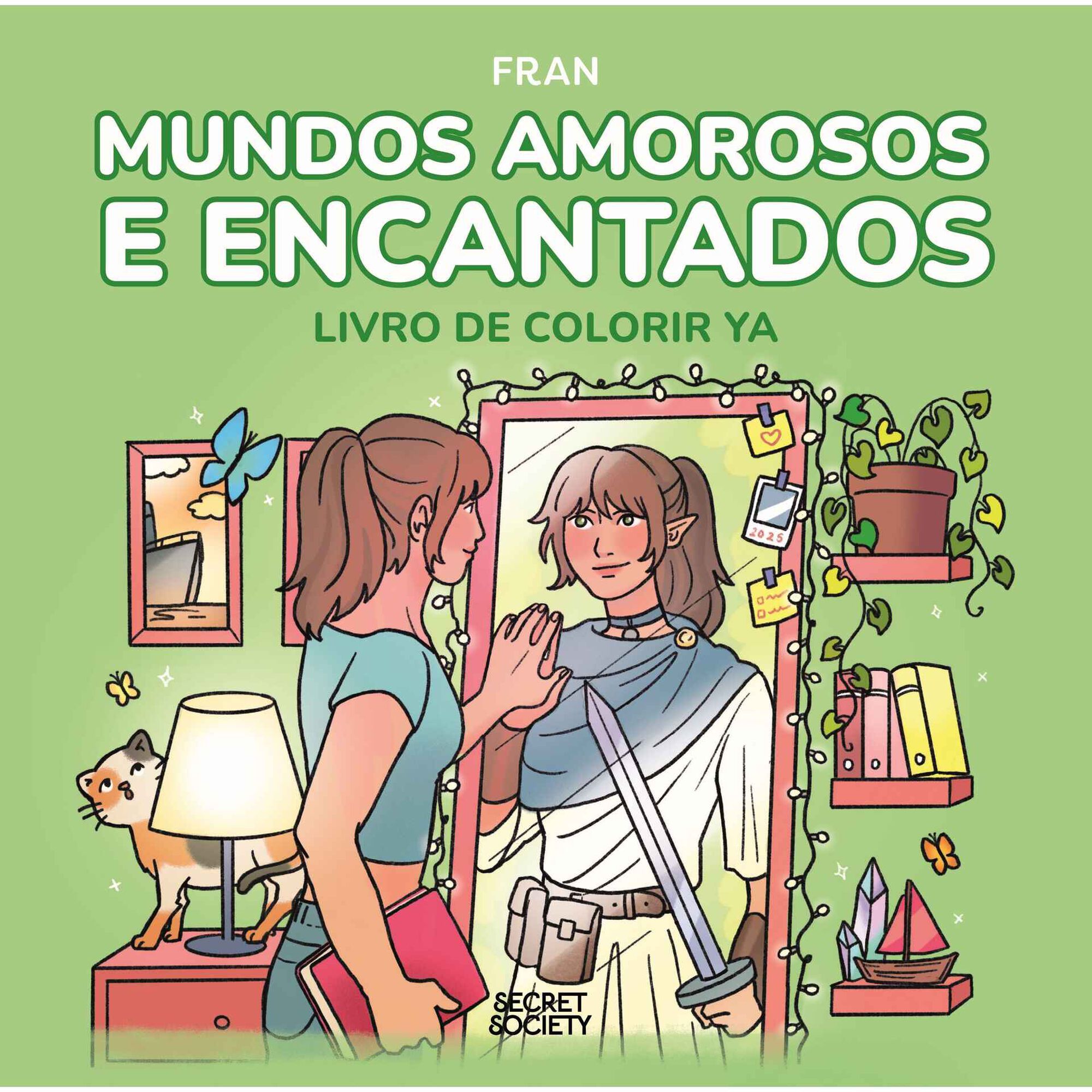 Livro de Colorir - Mundos Amorosos e Encantados de Fran