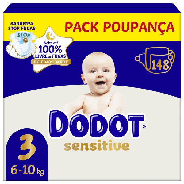 Fraldas Sensitive 6-10kg T3 Dodot