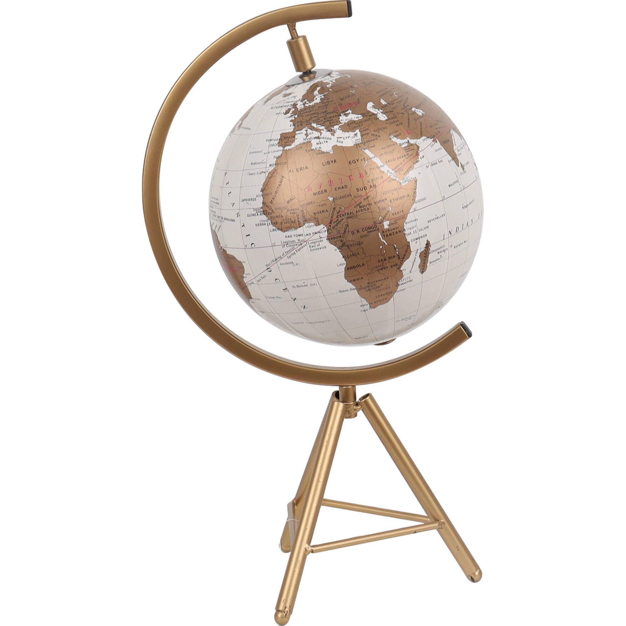 Globo Branco com Pé Dourado