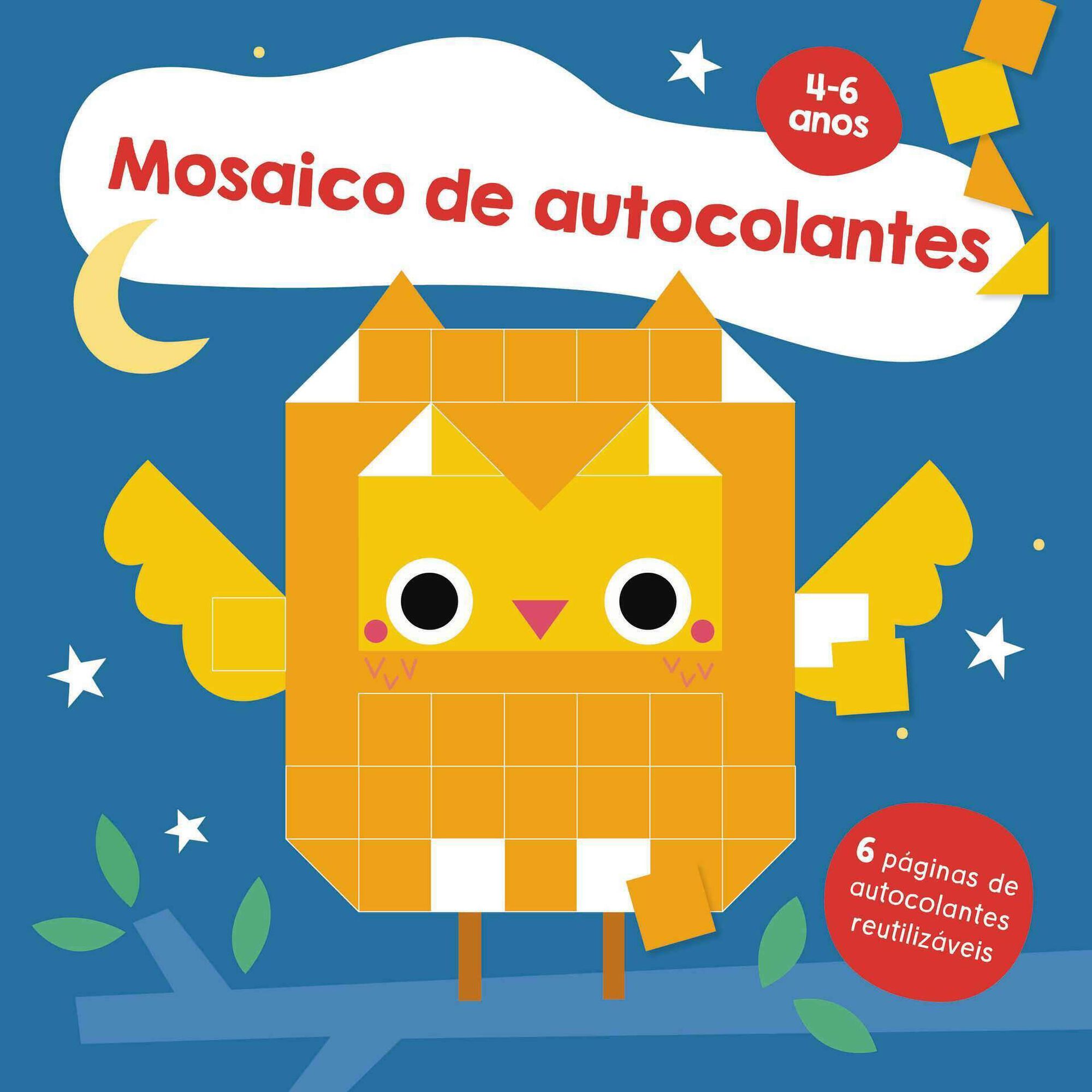 Mosaico de Autocolantes - Coruja 4-6 Anos