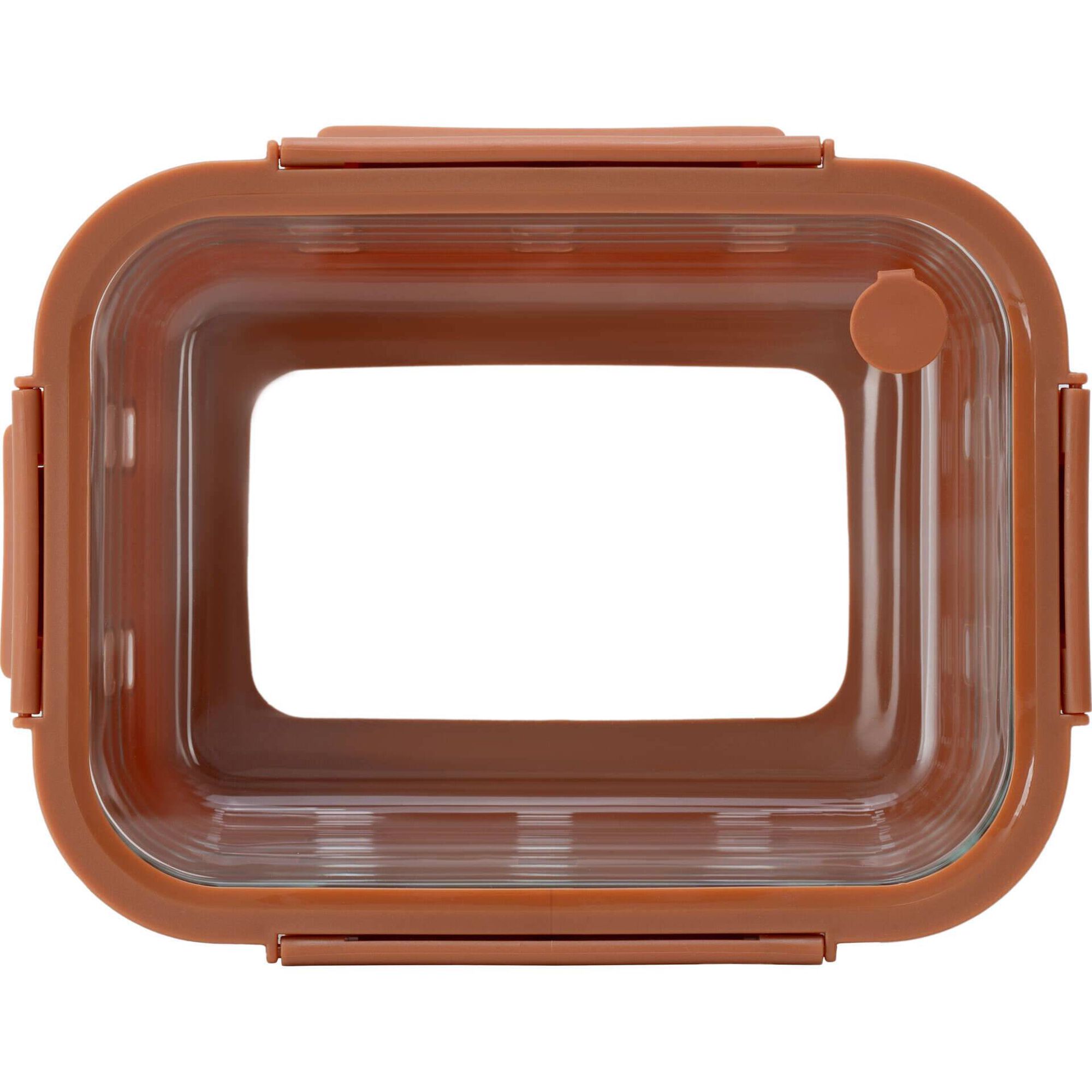 Caixa Herm&eacute;tica 1050ml Vidro e Silicone Tijolo Kasa
