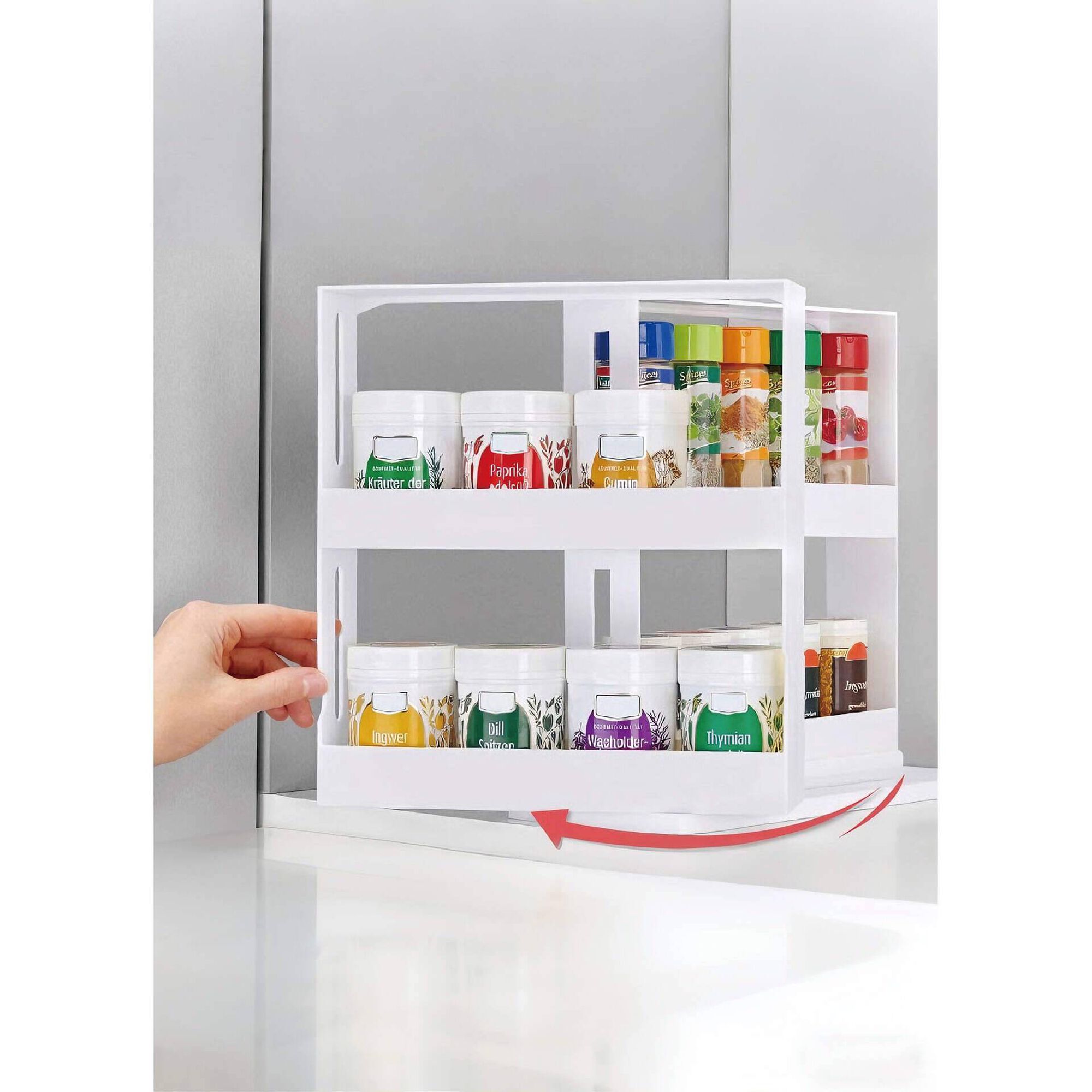 Organizador de Especiarias Rotativo Branco Bazar&atilde;o