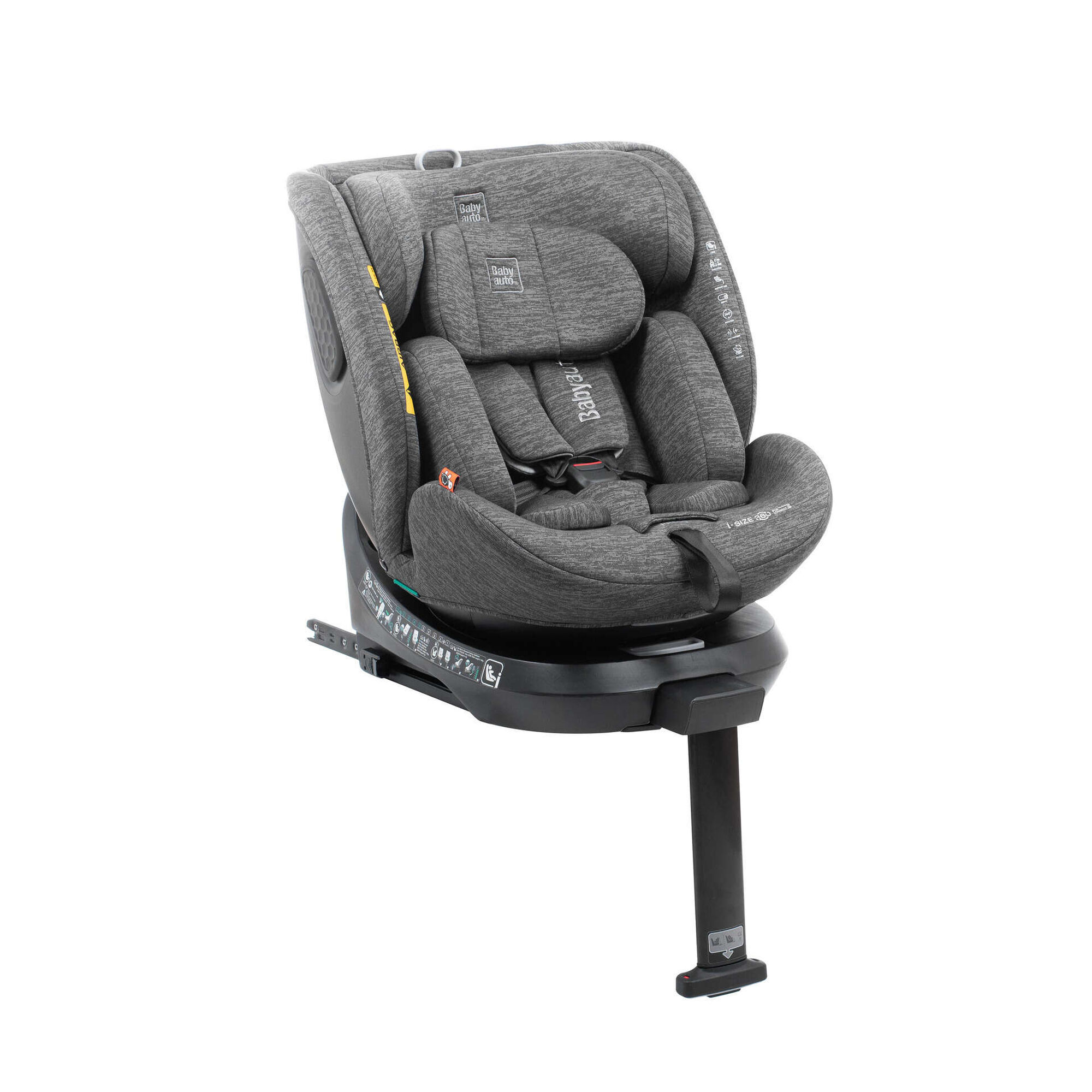 Cadeira Auto I-Size 40-150cm Isofix Rotativa Antracite Core Babyauto