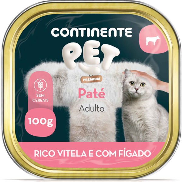 Comida Húmida para Gato Adulto Vitela e Fígado Continente Pet