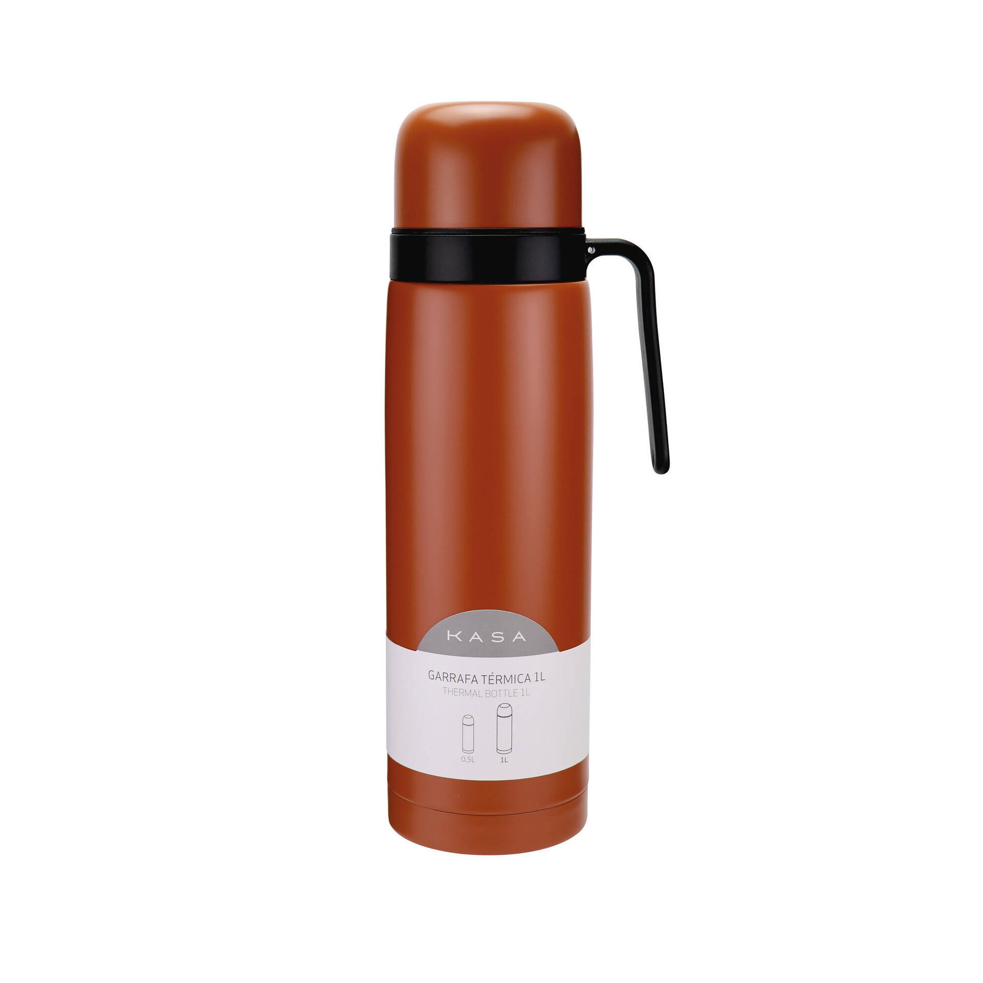 Termo Líquidos Aço Inoxidável 1L Laranja