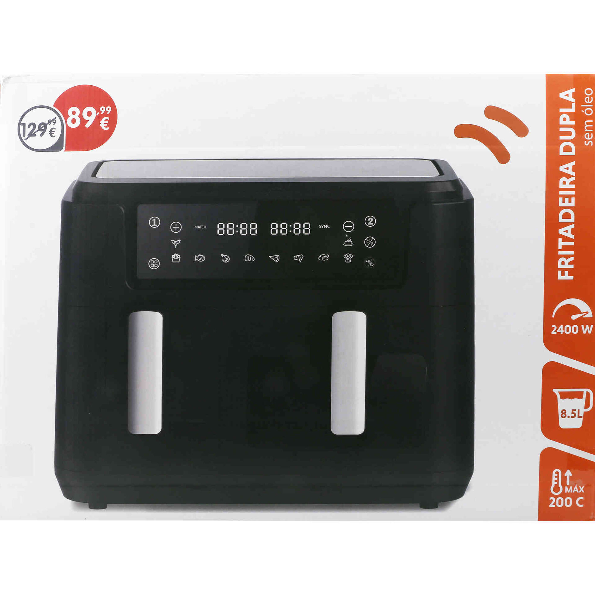 Fritadeira Dupla sem &Oacute;leo 8,5L Bazar&atilde;o