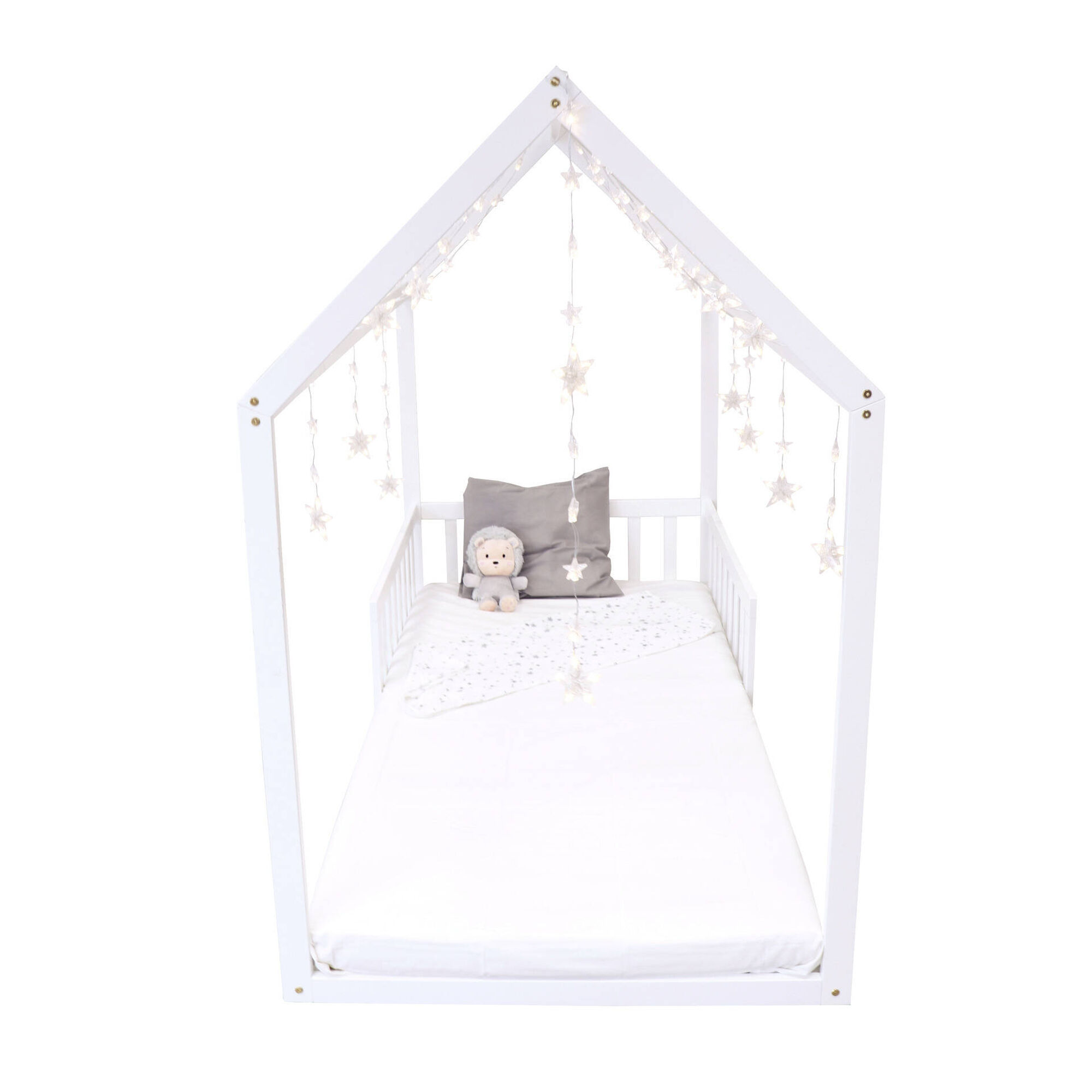 Cama Tenda Madeira Branca Montessori