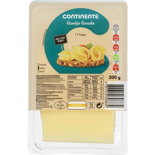 Queijo Gouda Fatiado Continente
