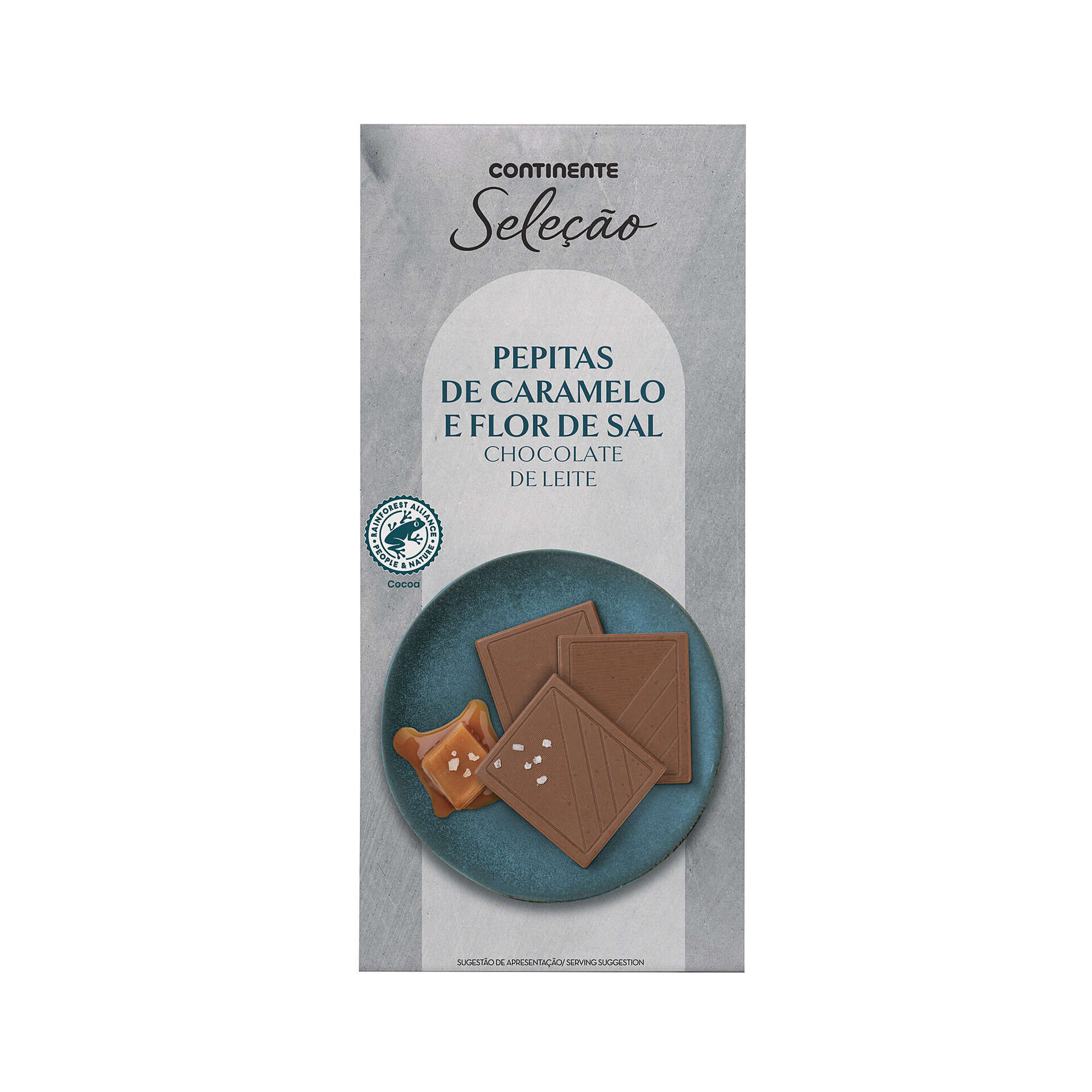 Tablete de Chocolate de Leite com Pepitas de Caramelo e Flor de Sal