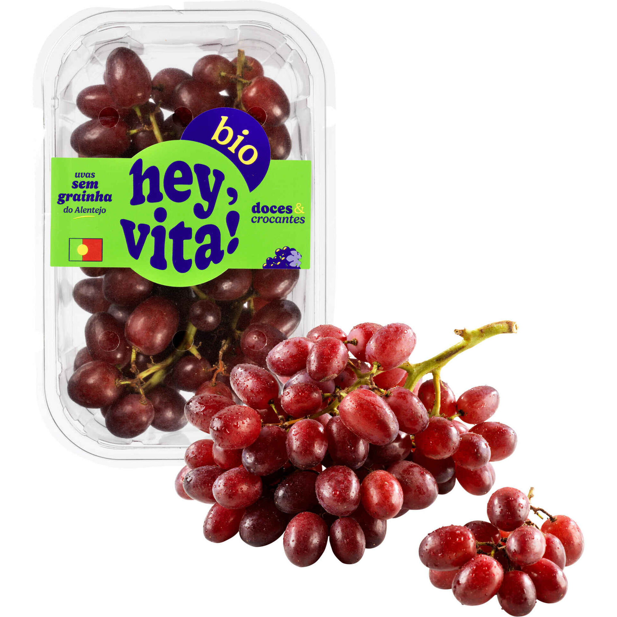 Uva Rosada ou Preta sem Grainha Biol&oacute;gica Hey, Vita!