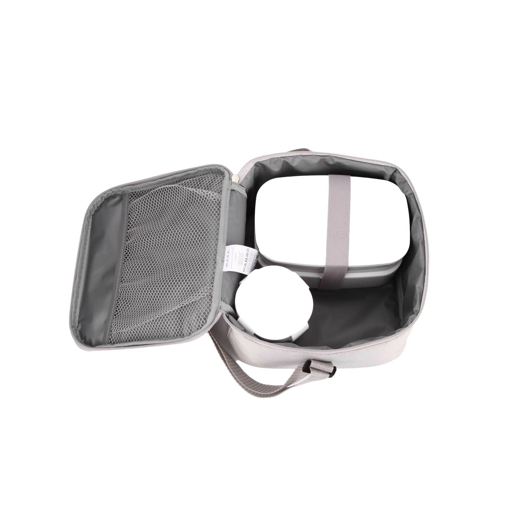 Conjunto Saco Térmico Tiracolo e 3 Caixas Cinza 4 My Lunch