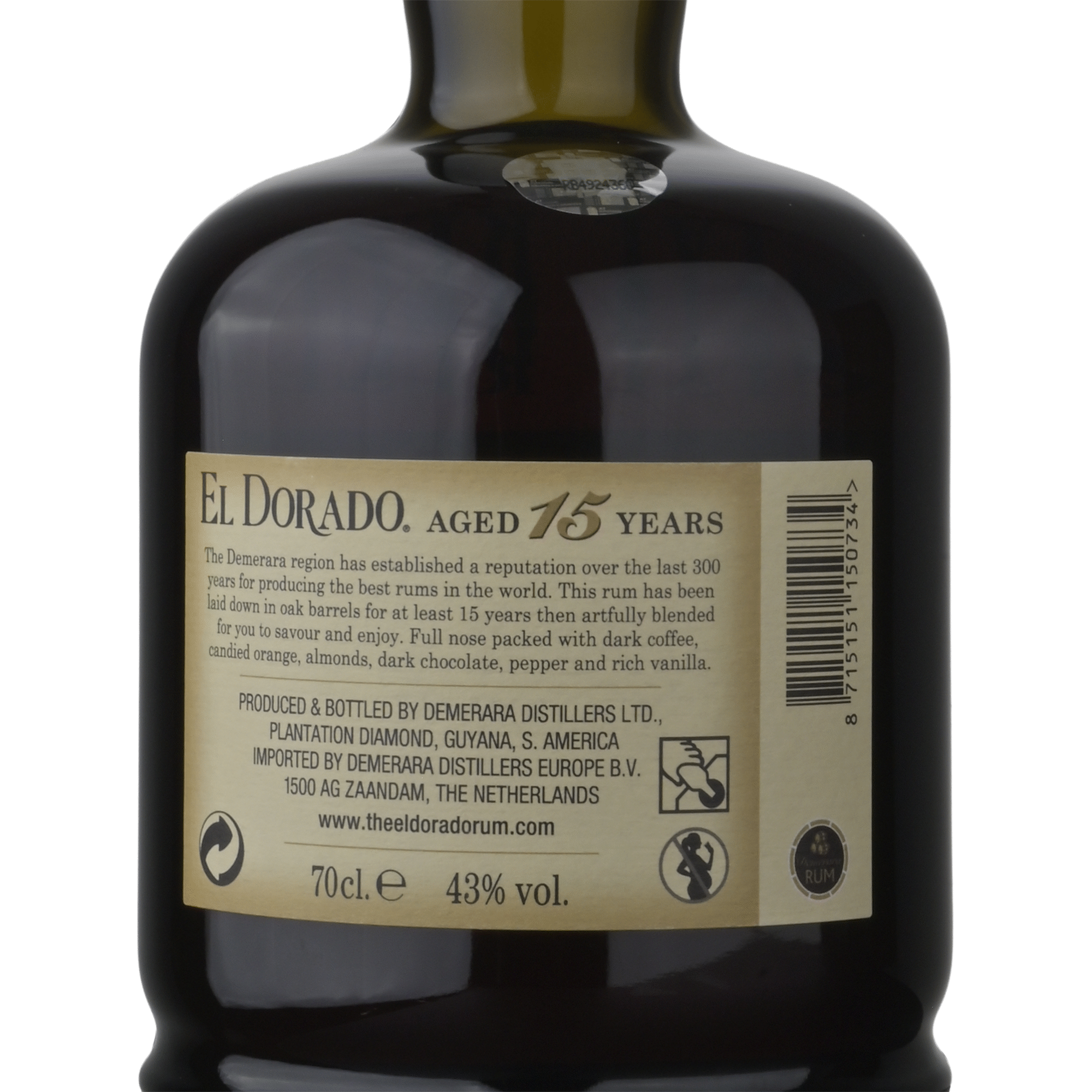 El Dorado Rum 15 Anos Finest Demerara