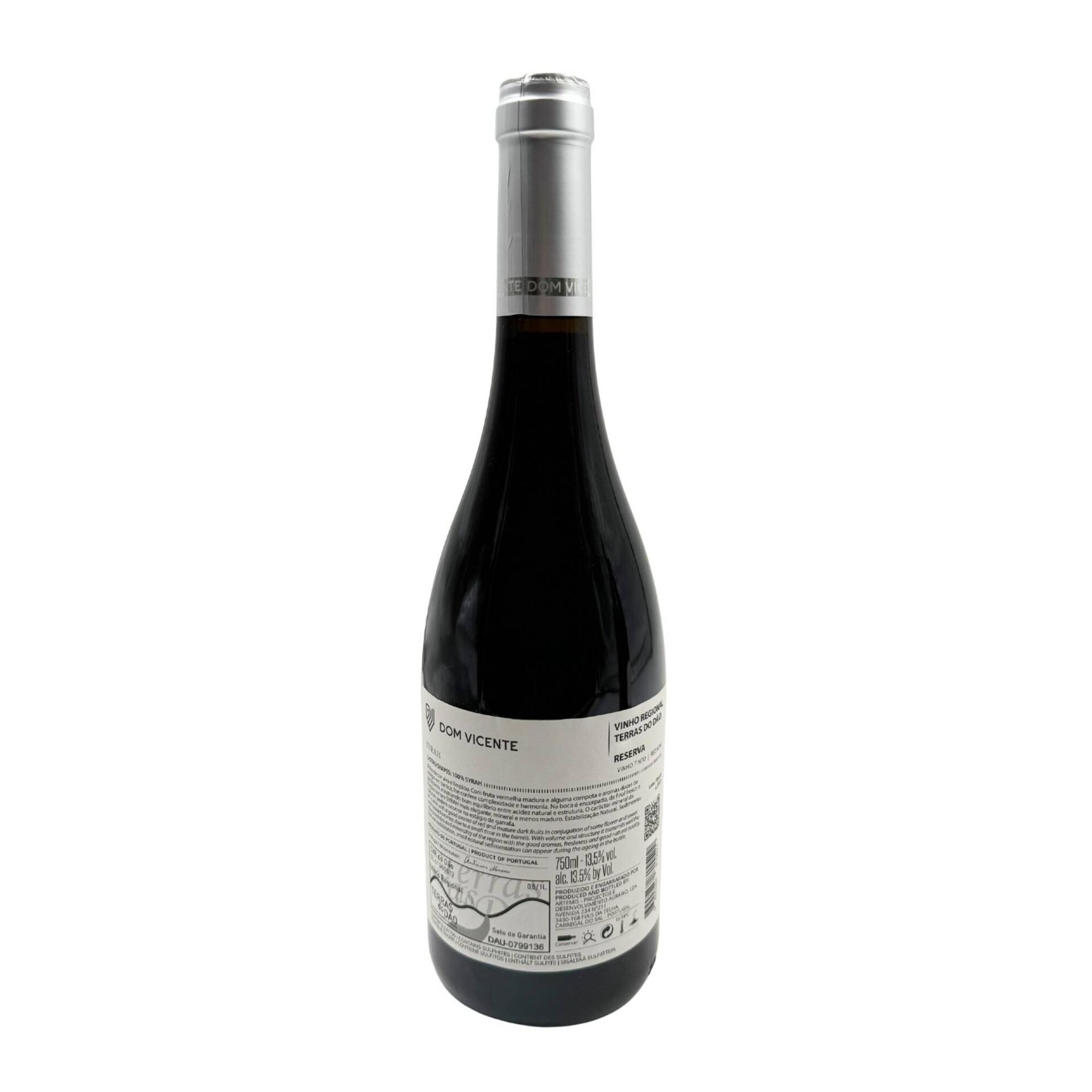 Dom Vicente Syrah Reserva D&atilde;o Vinho Tinto