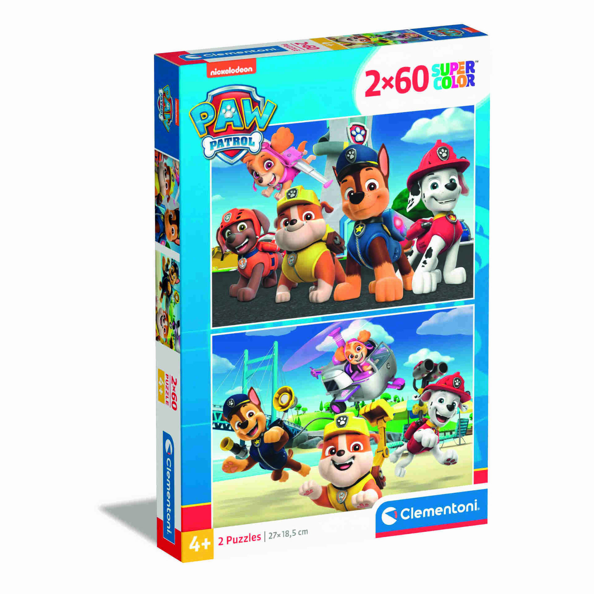 Clementoni - Puzzle Patrulha Pata 2X60 Pe&ccedil;as