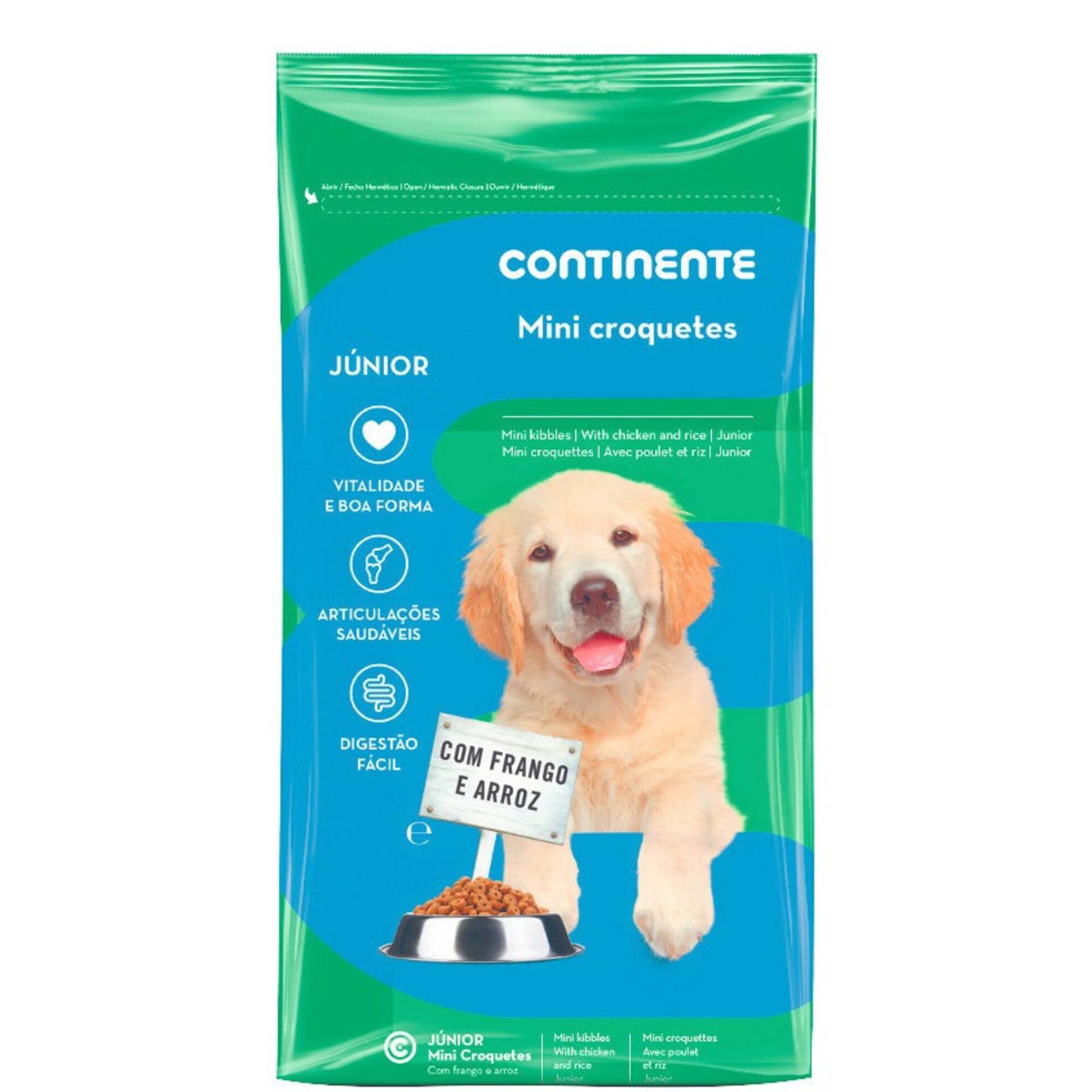 Ração para Cão Júnior Mini Croquetes Frango e Arroz
