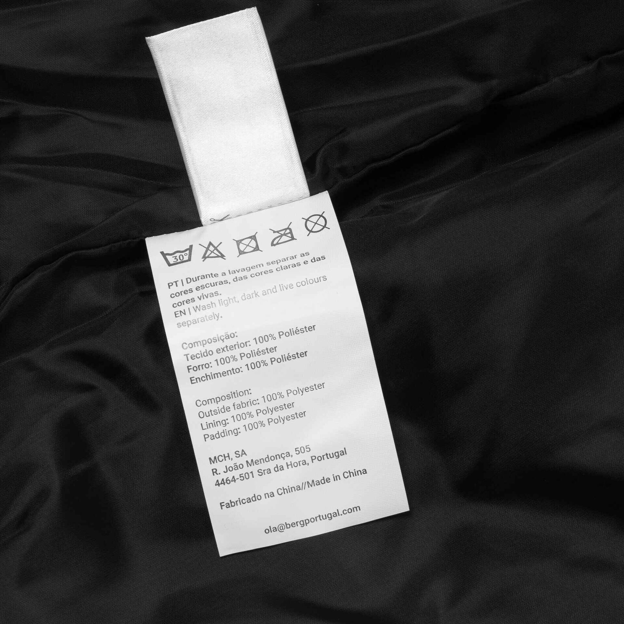 Casaco Puffer Homem XL Preto Berg