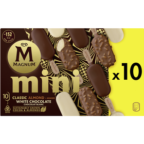 Gelado Mini Chocolate Clássico, Amêndoa e Chocolate Branco
