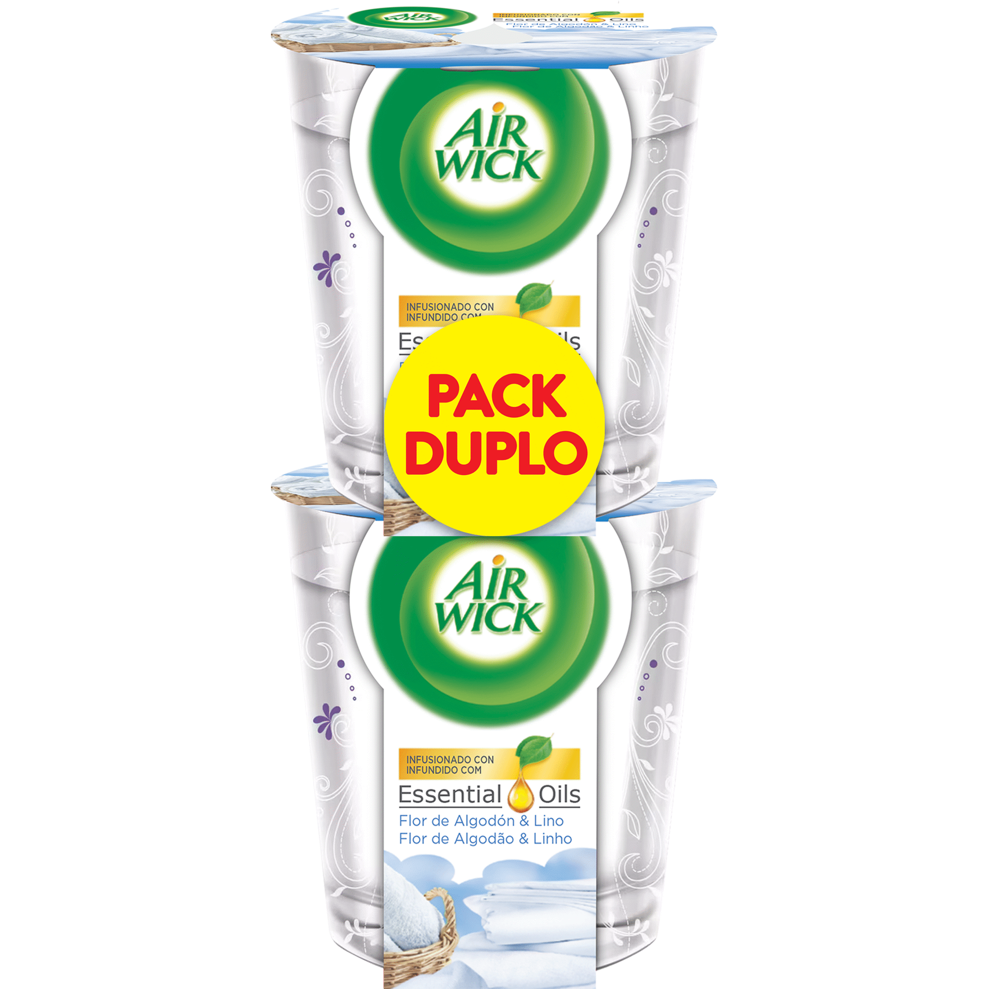 Ambientador Vela Flor de Algod&atilde;o e Linho Air Wick